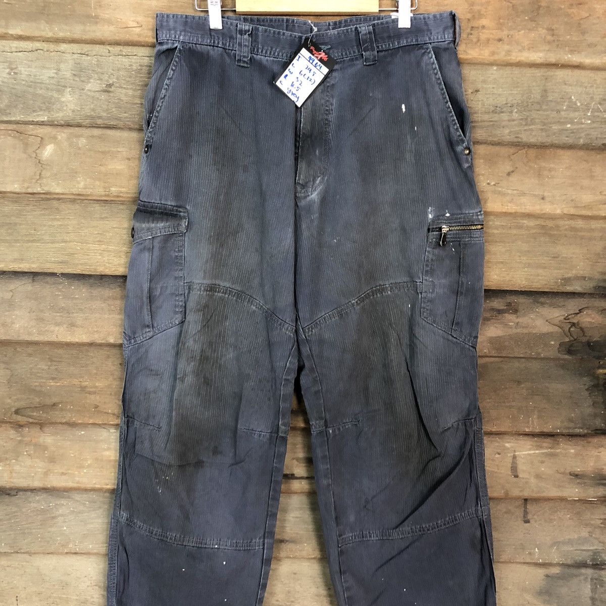 Japanese Brand Dogman Grey Multipocket Tactical Cargo Pants #4964 Size US 32 / EU 48 - 4 Thumbnail