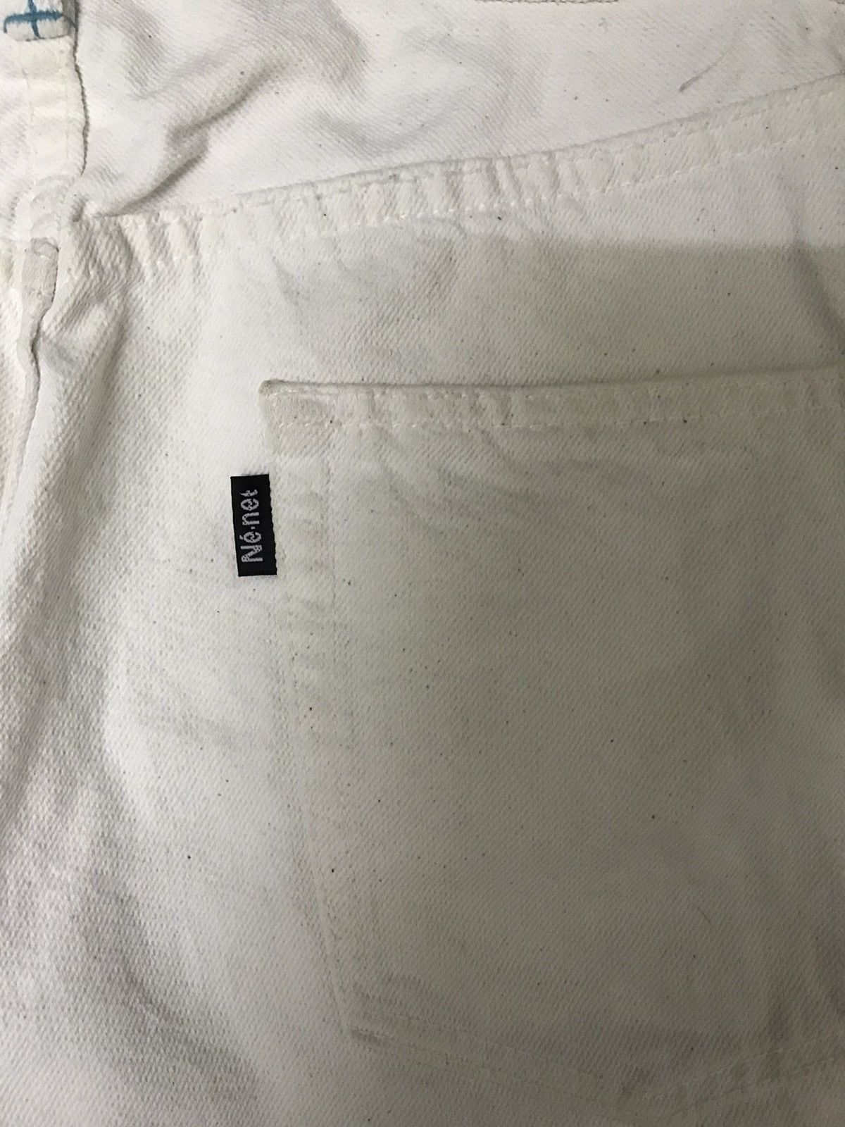 Ne-Net VINTAG JAPAN ISSEY MIYAKE NENET WHITE JEANS SELVEDGE Size 29" - 9 Thumbnail