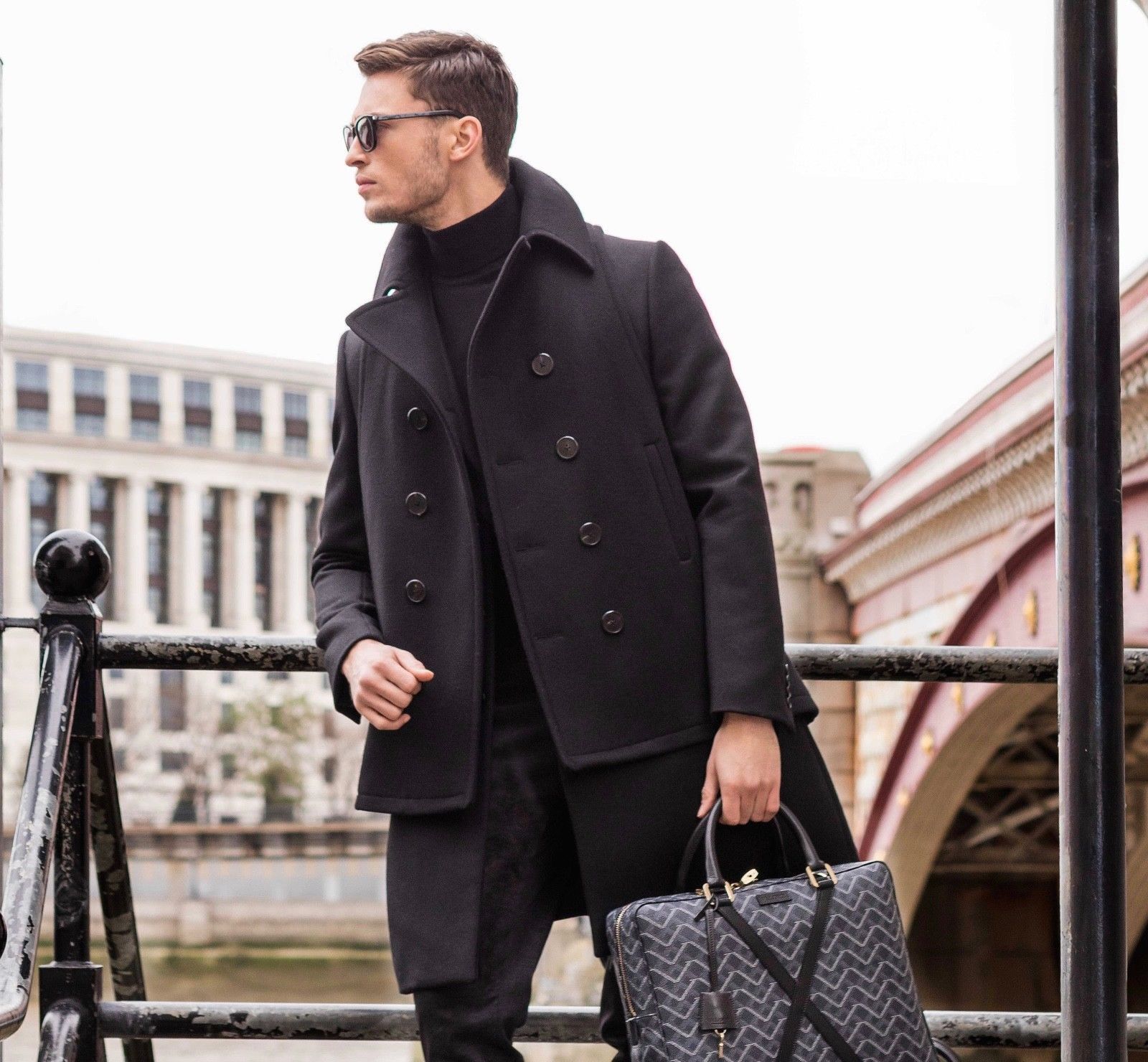 【送料&関税込】Givenchy Black Wool Blend Coat Givenchy Wool coat Givenchy