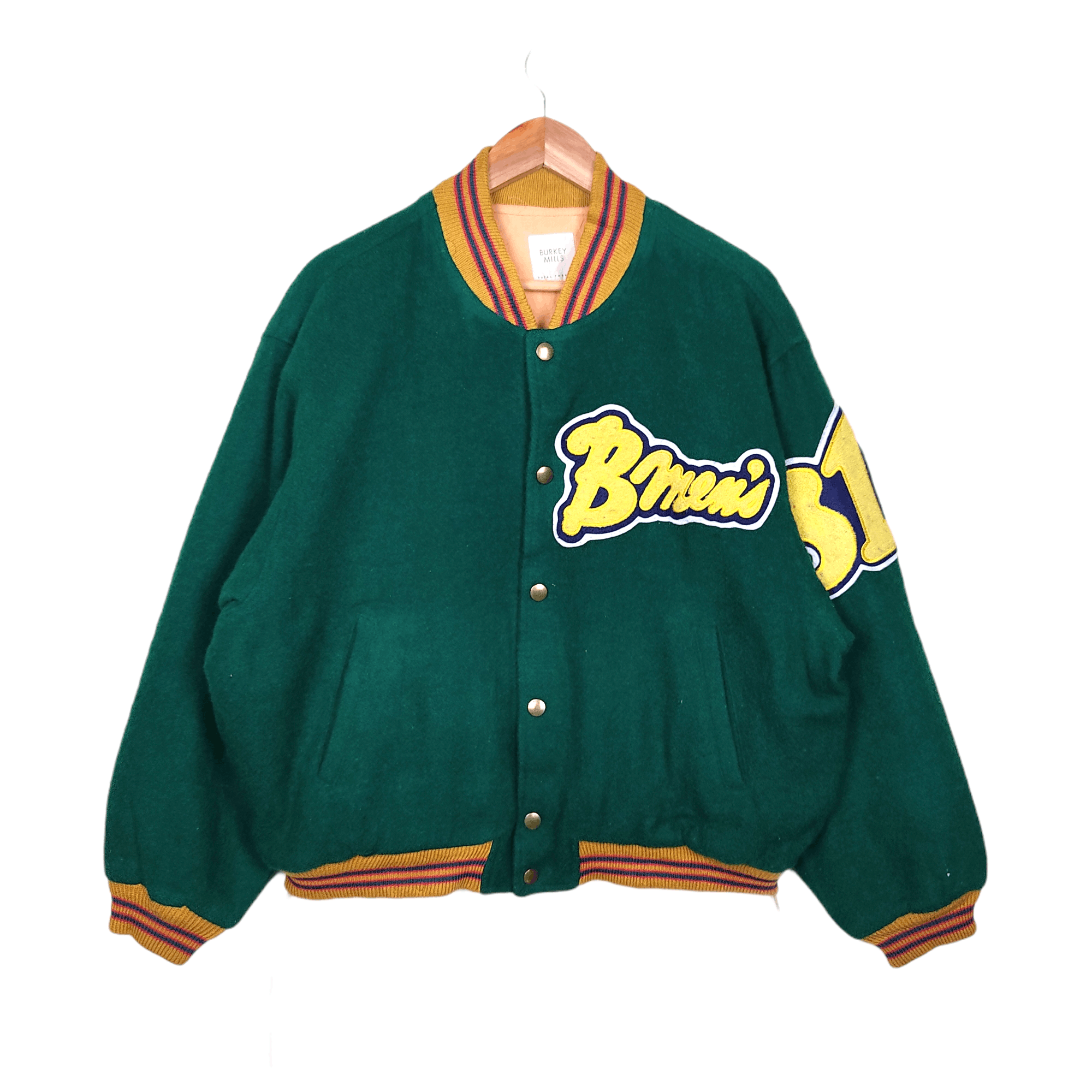 Vintage STANS MENS by Burkey Mills Spell Out Size US XL / EU 56 / 4 - 4 Thumbnail