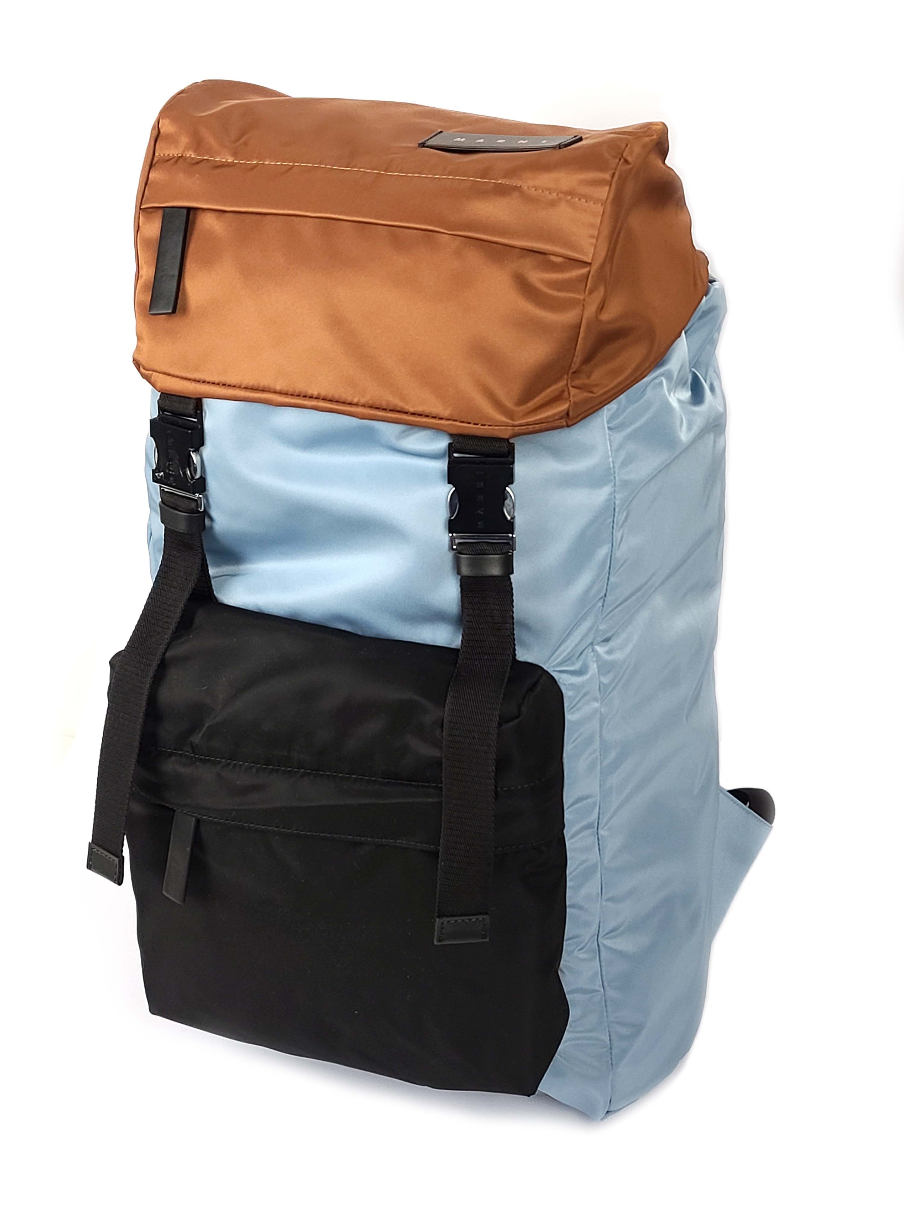 Marni Blue Colorblock Nylon Backpack Bag Size ONE SIZE - 1 Thumbnail