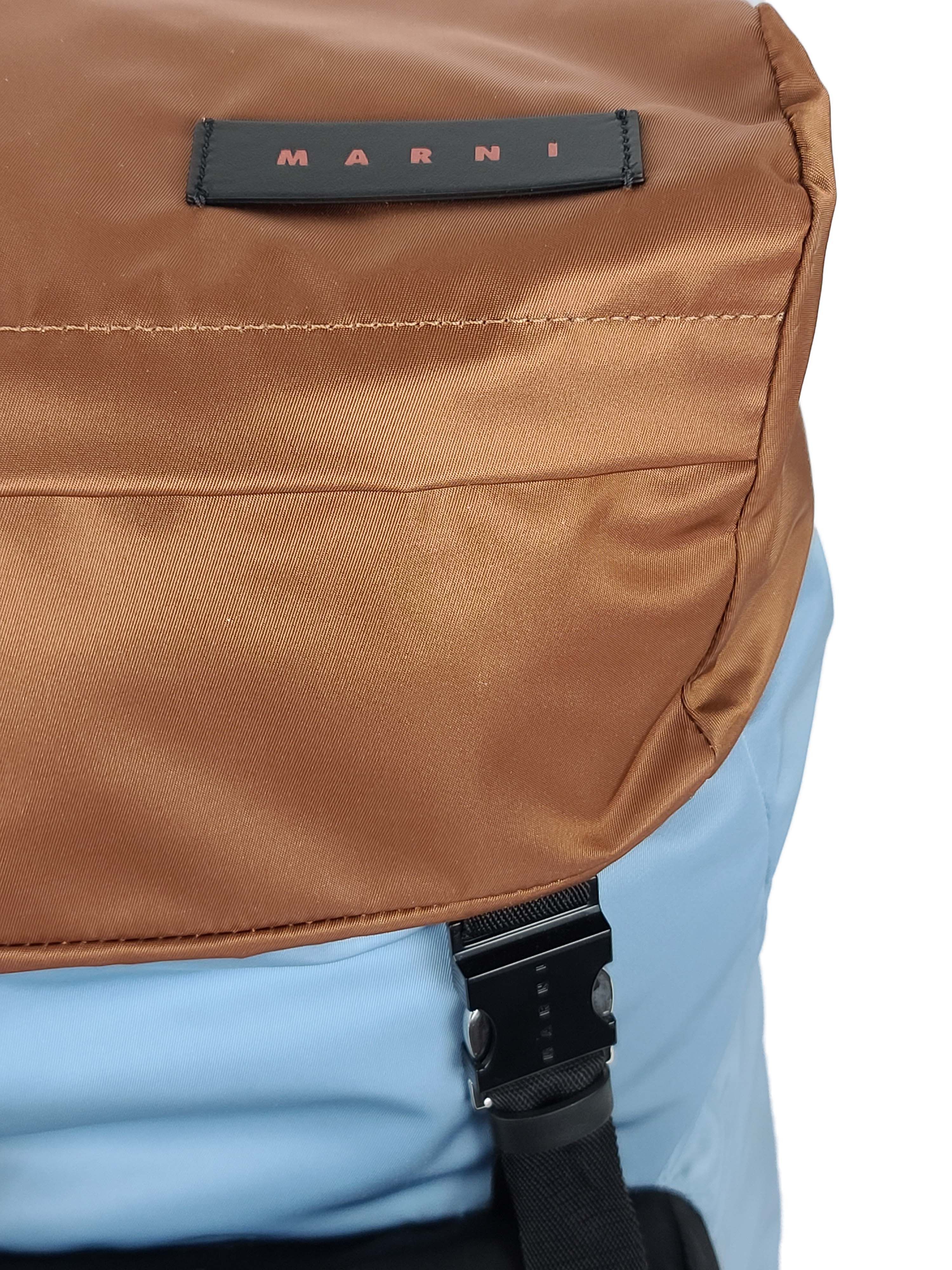 Marni Blue Colorblock Nylon Backpack Bag Size ONE SIZE - 6 Thumbnail