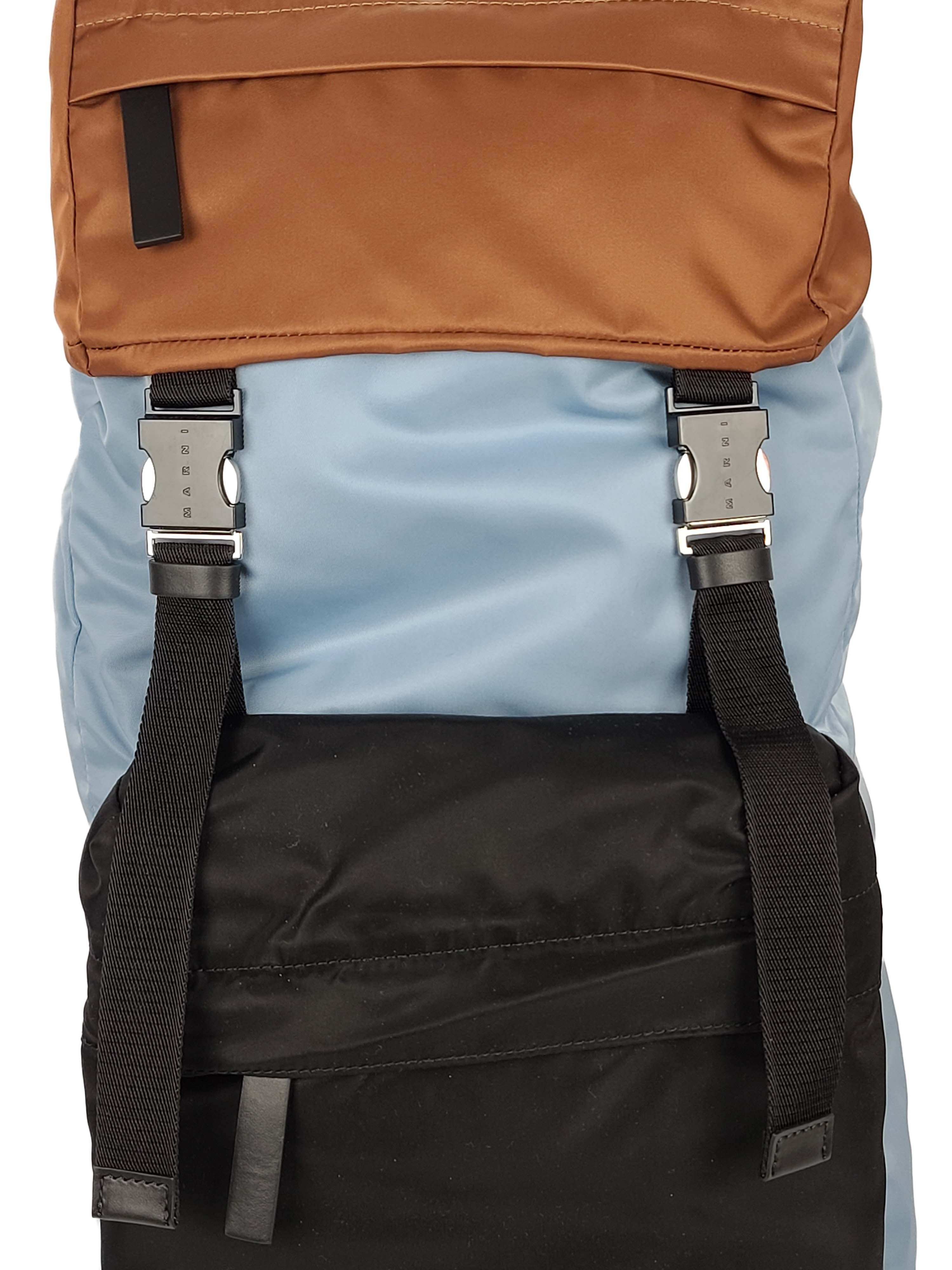 Marni Blue Colorblock Nylon Backpack Bag Size ONE SIZE - 3 Thumbnail