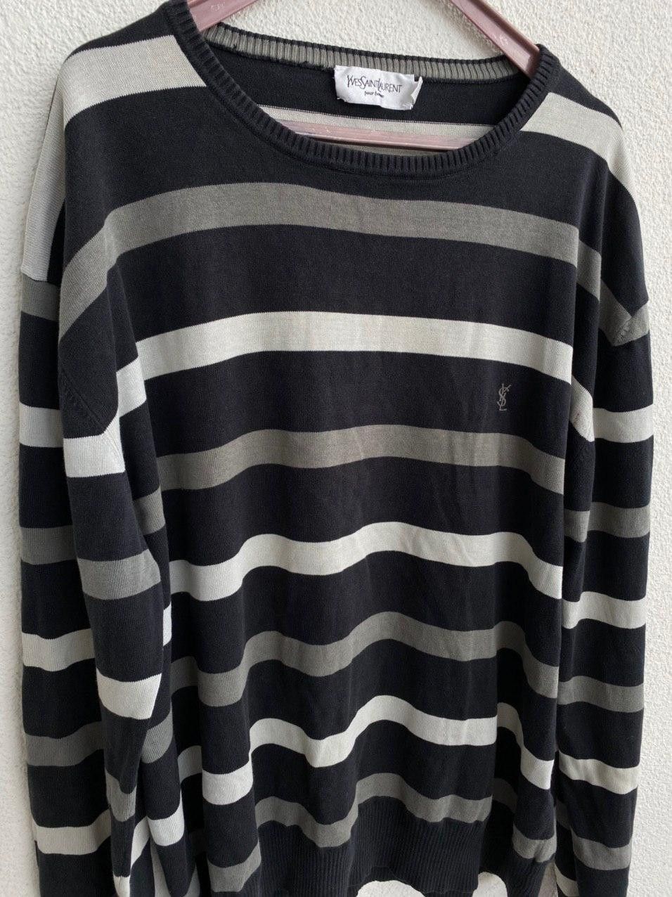 Yves Saint Laurent Black YSL crewneck logo Vintage Sweatshirt Sweater Size US XL / EU 56 / 4 - 10 Thumbnail