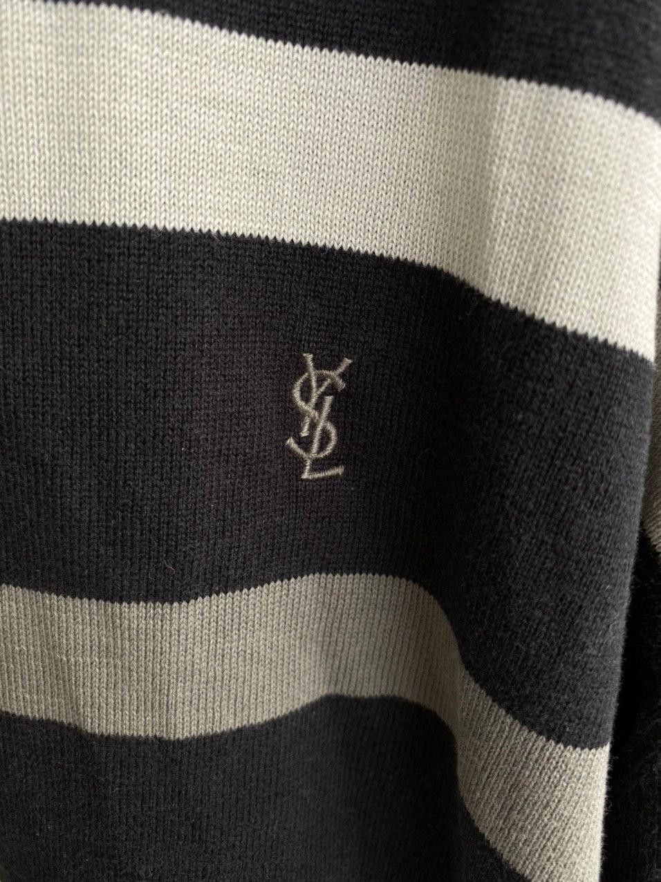 Yves Saint Laurent Black YSL crewneck logo Vintage Sweatshirt Sweater Size US XL / EU 56 / 4 - 2 Thumbnail