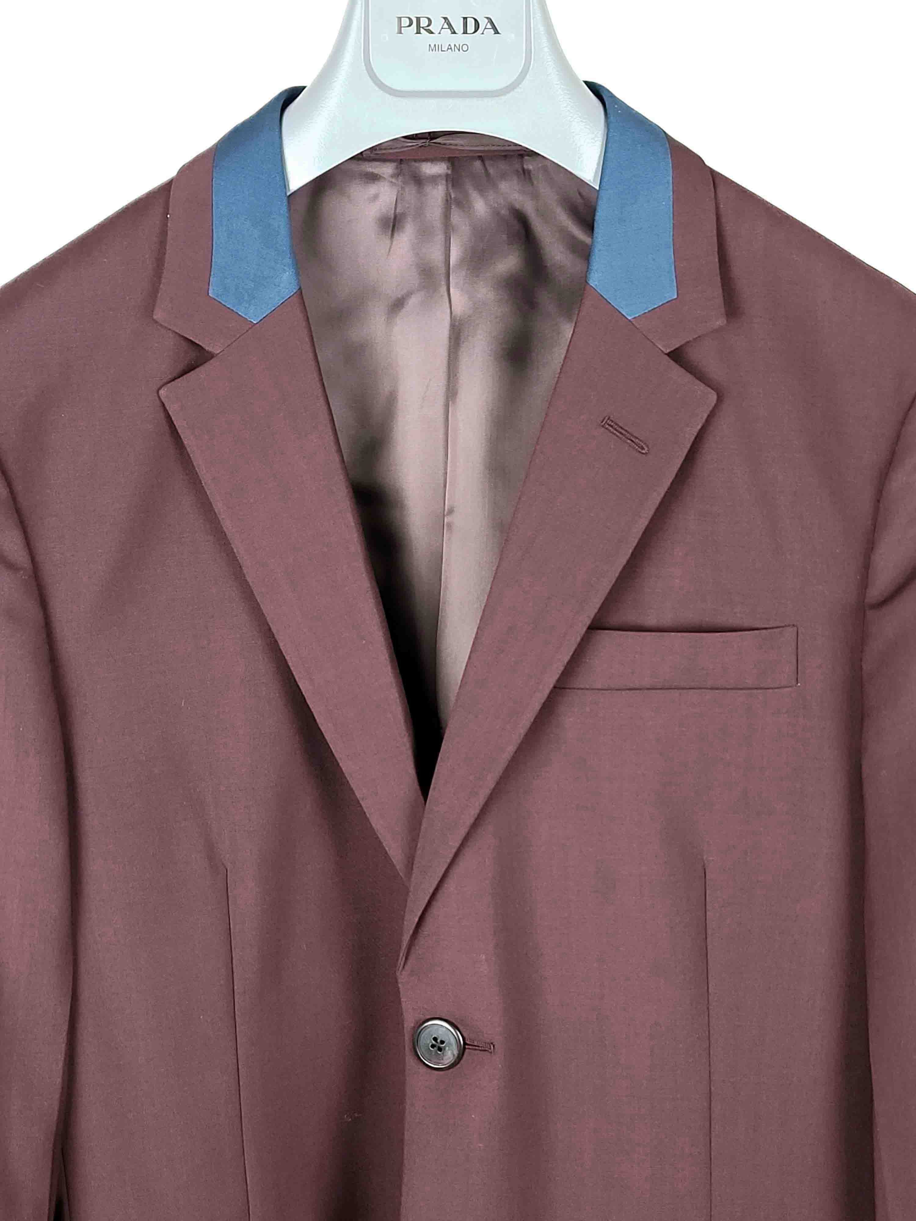 Prada S/S 2018 Bicolor Wool Mohair Jacket Blazer Size US M / EU 48-50 / 2 - 2 Thumbnail