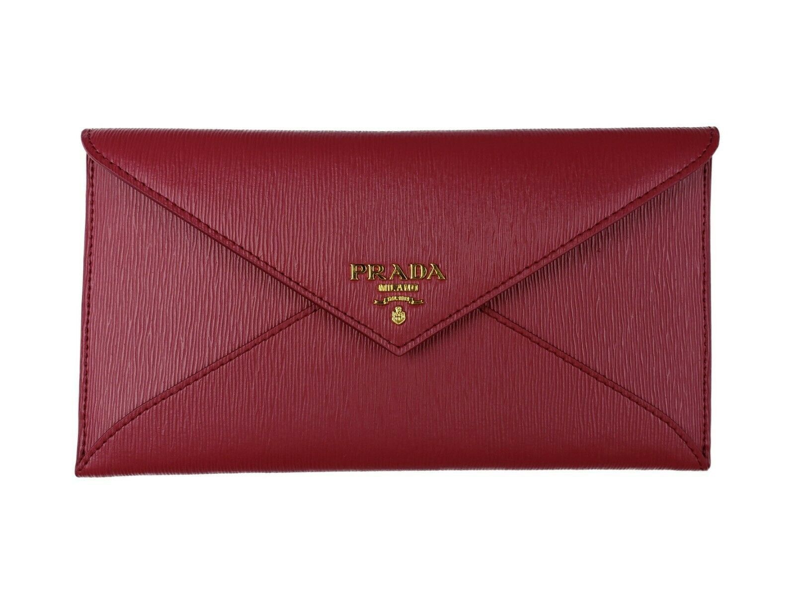 Prada Saffiano Leather Move Envelope Portfolio Clutch Wallet Size ONE SIZE - 1 Thumbnail