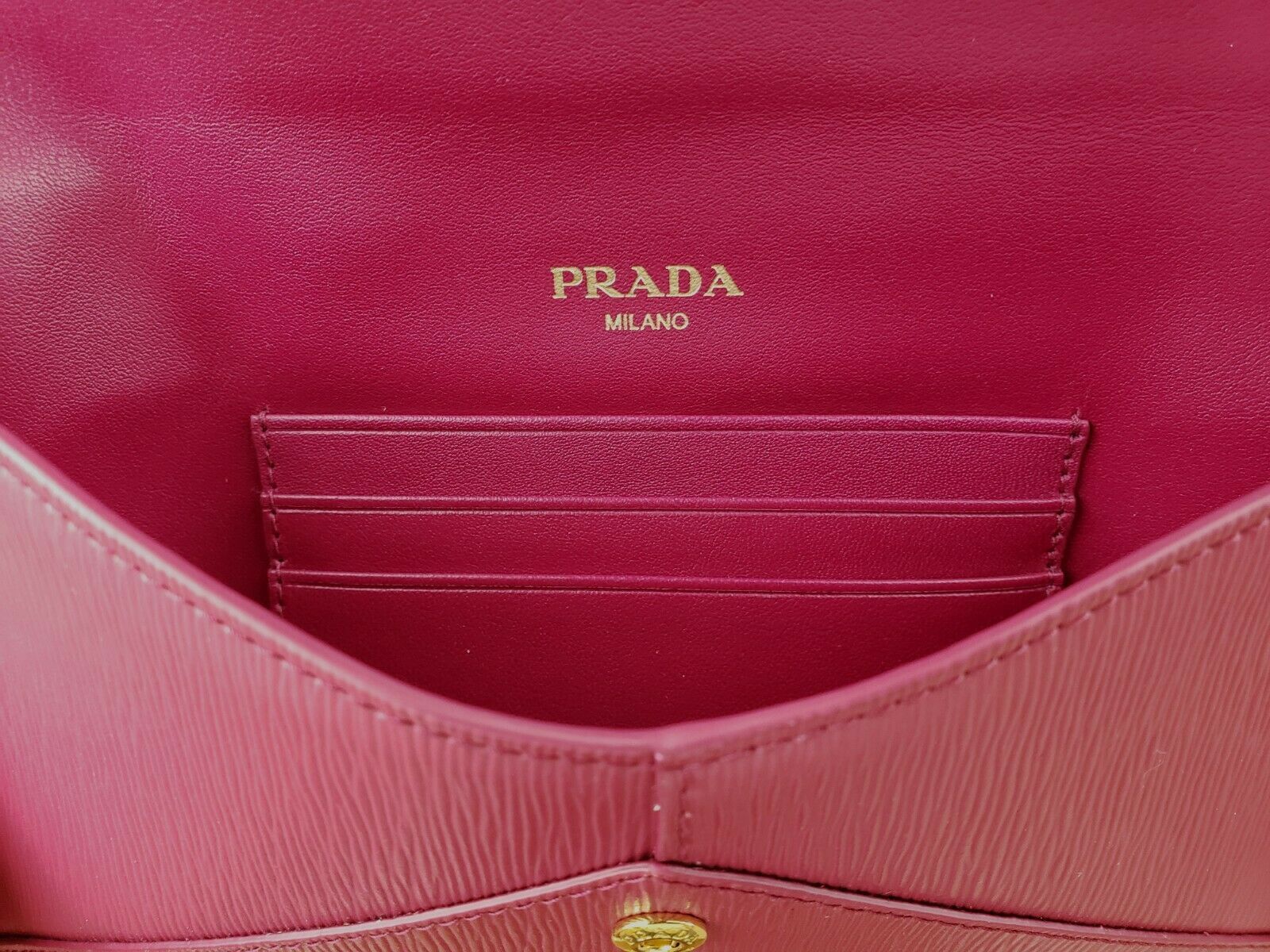 Prada Saffiano Leather Move Envelope Portfolio Clutch Wallet Size ONE SIZE - 4 Thumbnail