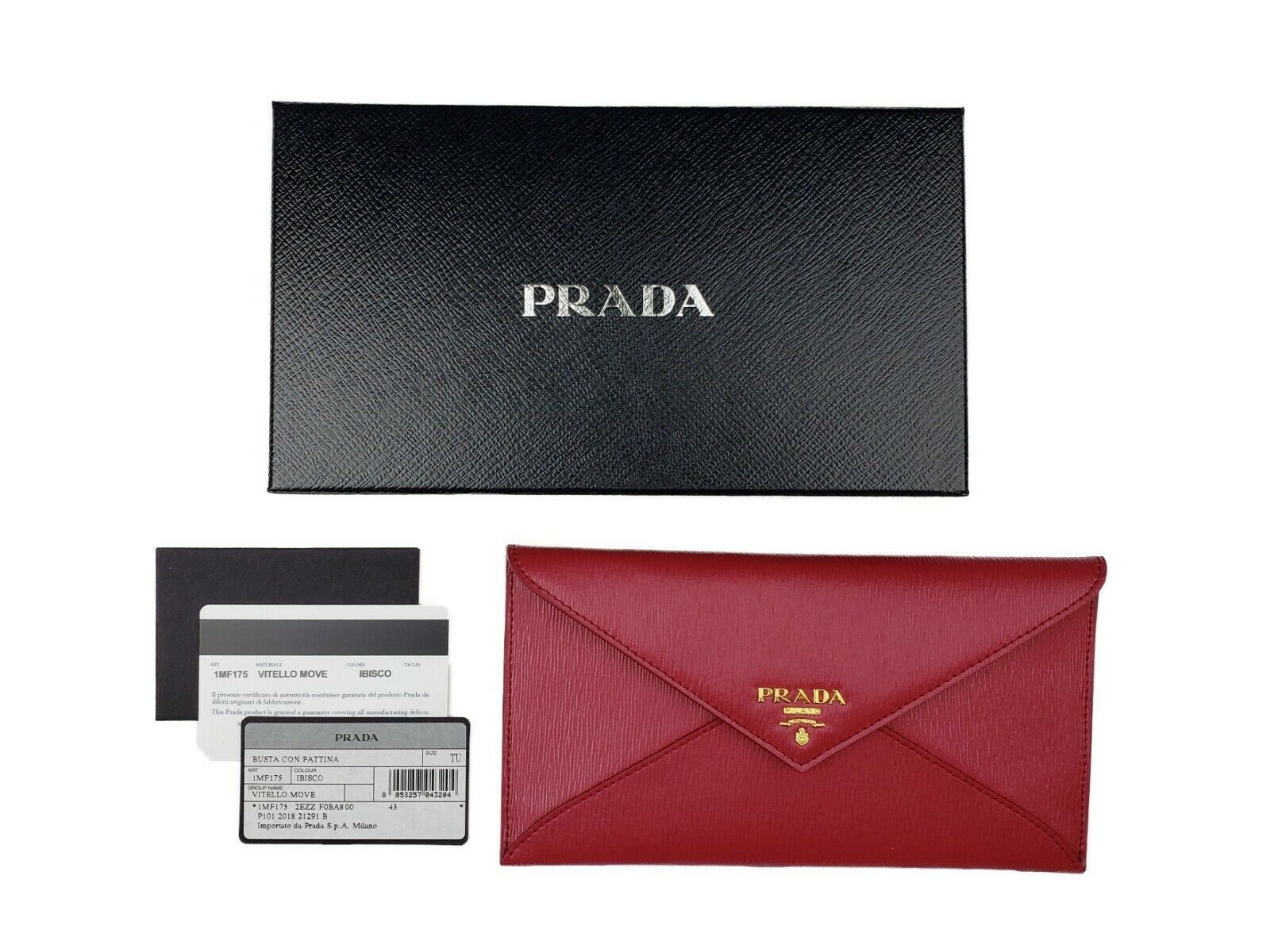 Prada Saffiano Leather Move Envelope Portfolio Clutch Wallet Size ONE SIZE - 5 Thumbnail