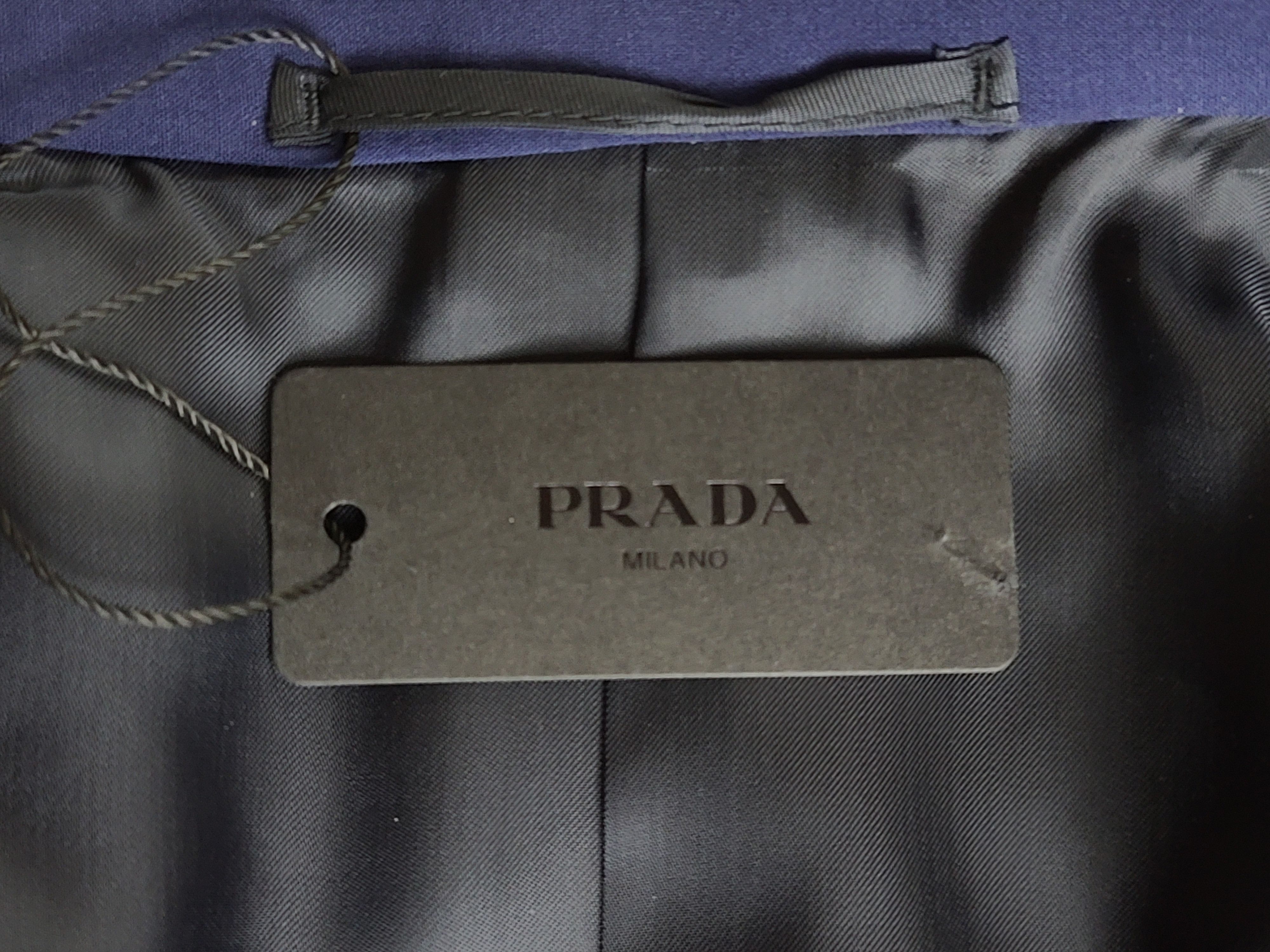 Prada Navy Blue Stretch Wool Smoking Jacket Tuxedo Suit IT48/US38 Size 38R - 10 Thumbnail