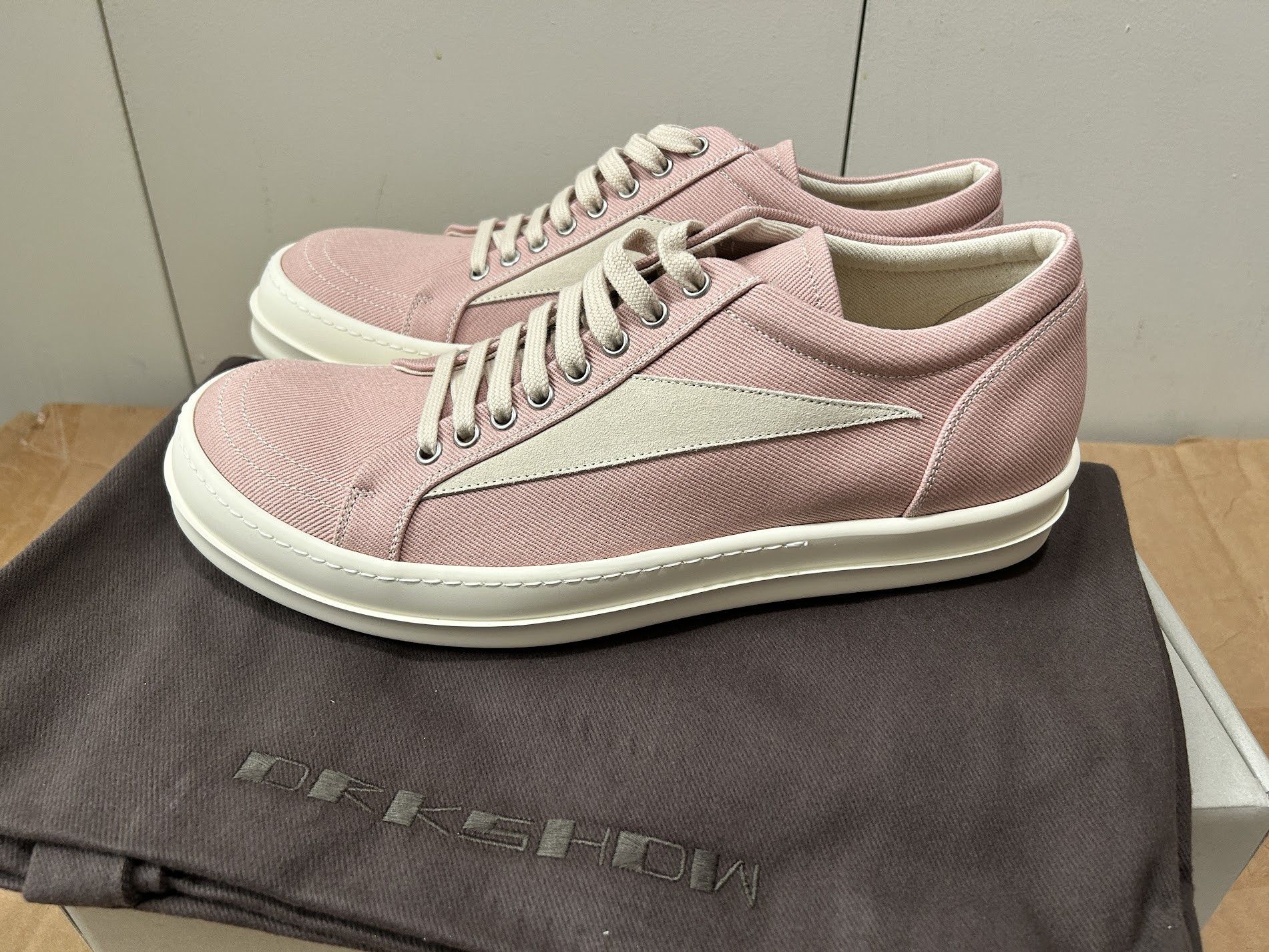RICK OWENS DRKSHDW Pink Vintage Sneakers EU 45.5