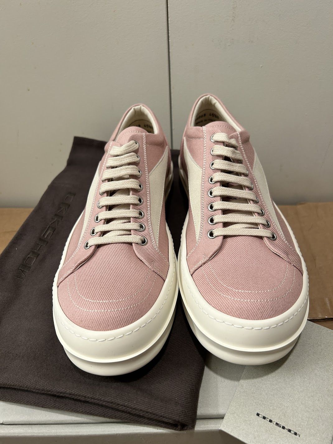 Rick Owens RICK OWENS DRKSHDW Pink Vintage Sneakers EU 45.5 Size US 12.5 / EU 45-46 - 3 Thumbnail