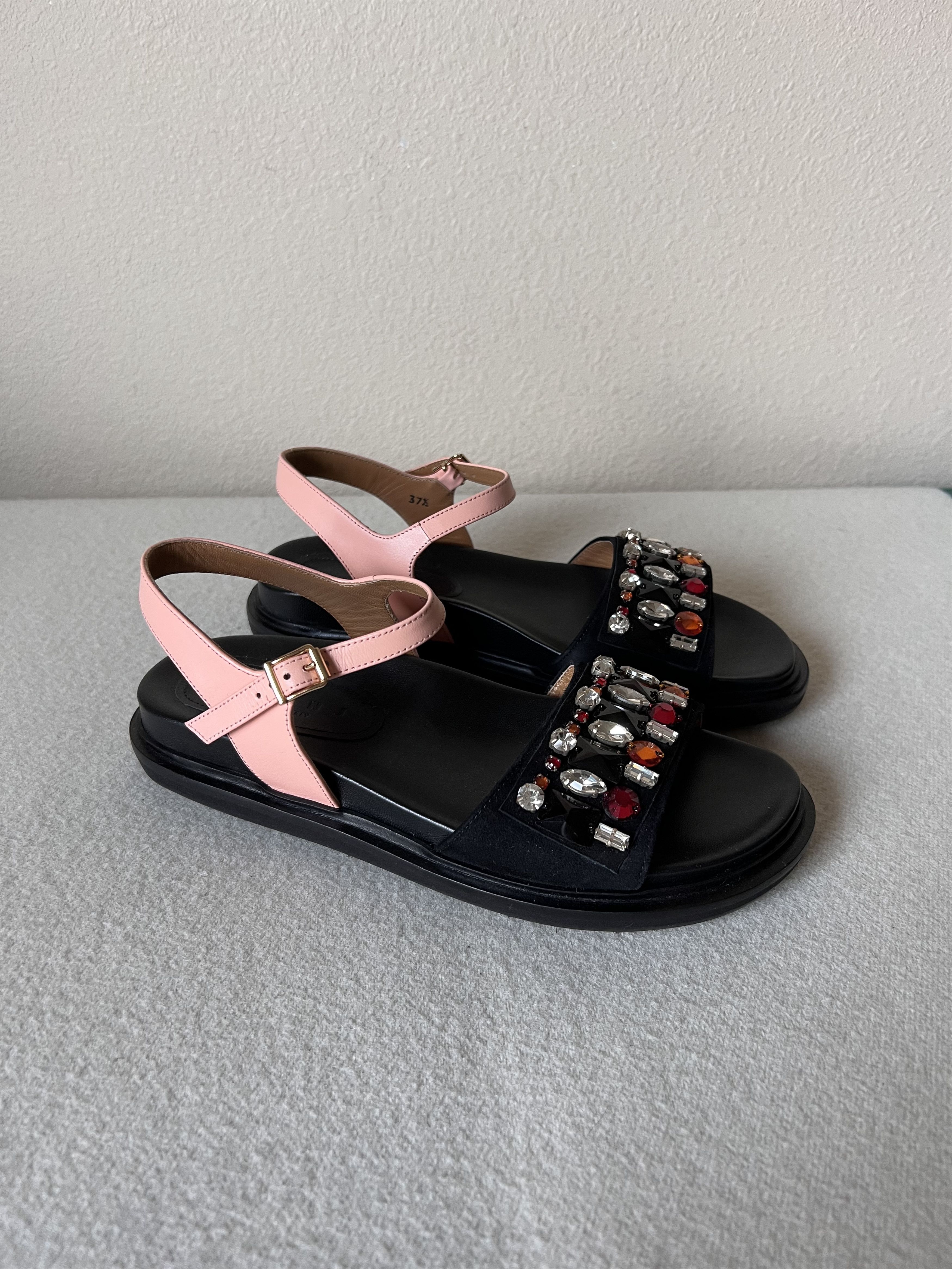 Marni Marni Jeweled Fussbett Sandals in Black Size US 7.5 / IT 37.5 - 1 Thumbnail