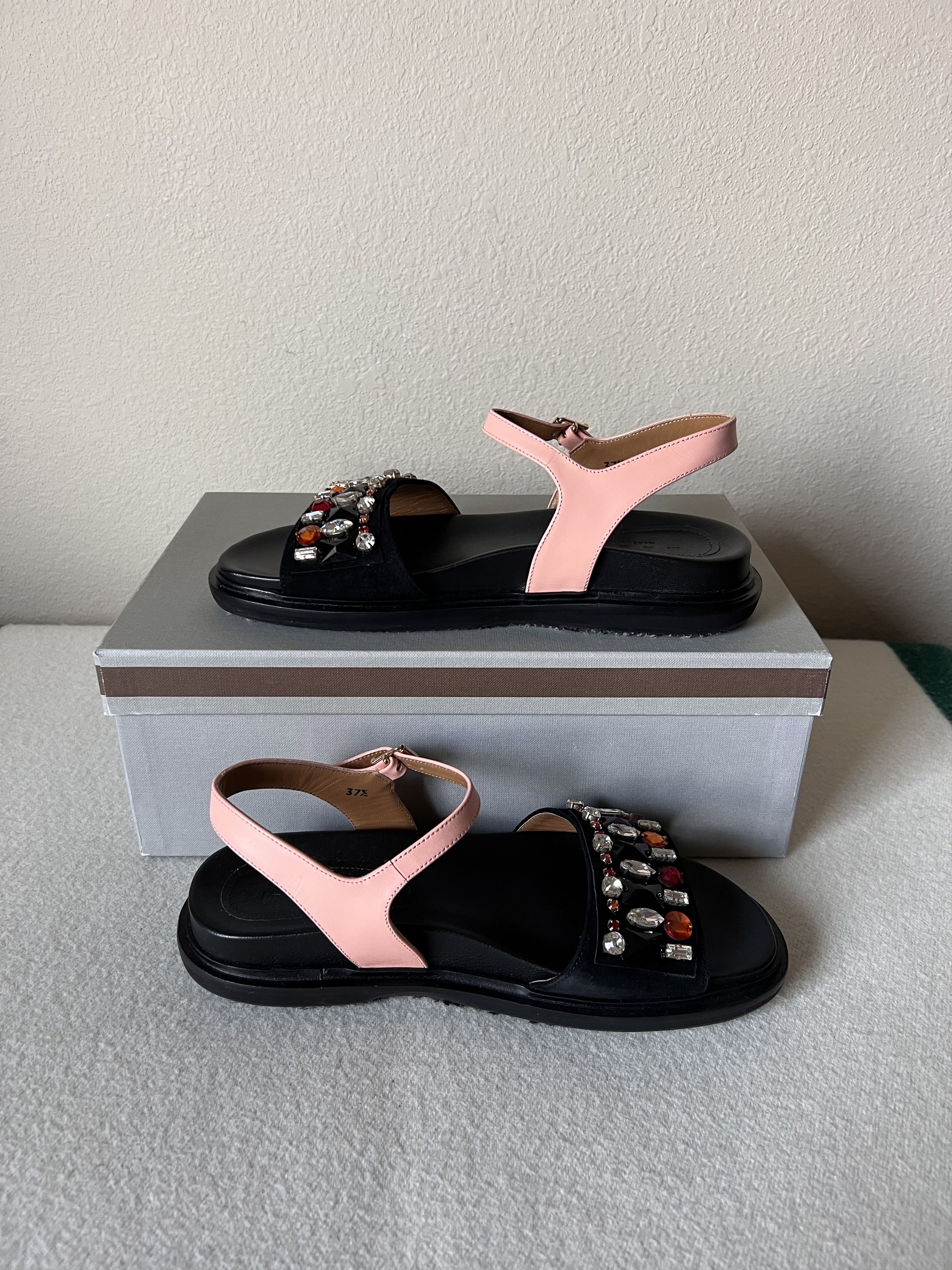 Marni Marni Jeweled Fussbett Sandals in Black Size US 7.5 / IT 37.5 - 3 Thumbnail