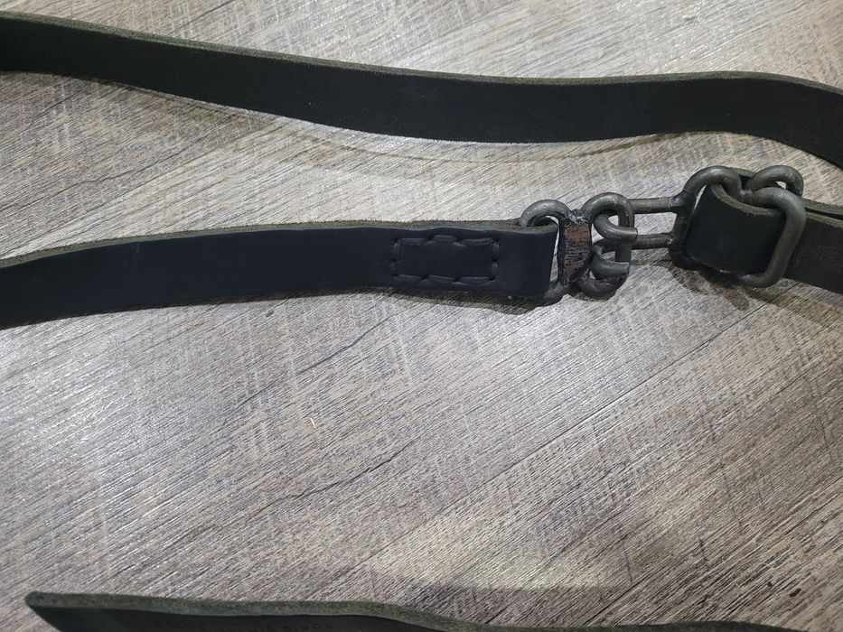 Boris Bidjan Saberi Boris Bidjan Saberi leather belt with iron buckle ...
