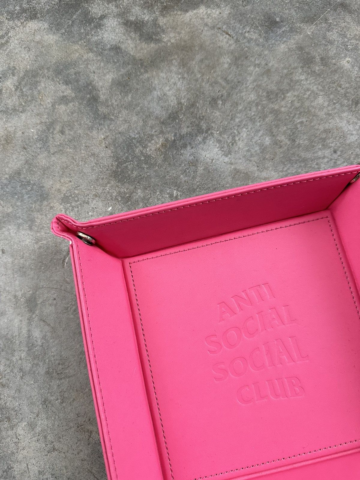 Anti Social Social Club Anti Social Social Club Pink Leather Vallet Tray ASSC Size ONE SIZE - 2 Thumbnail