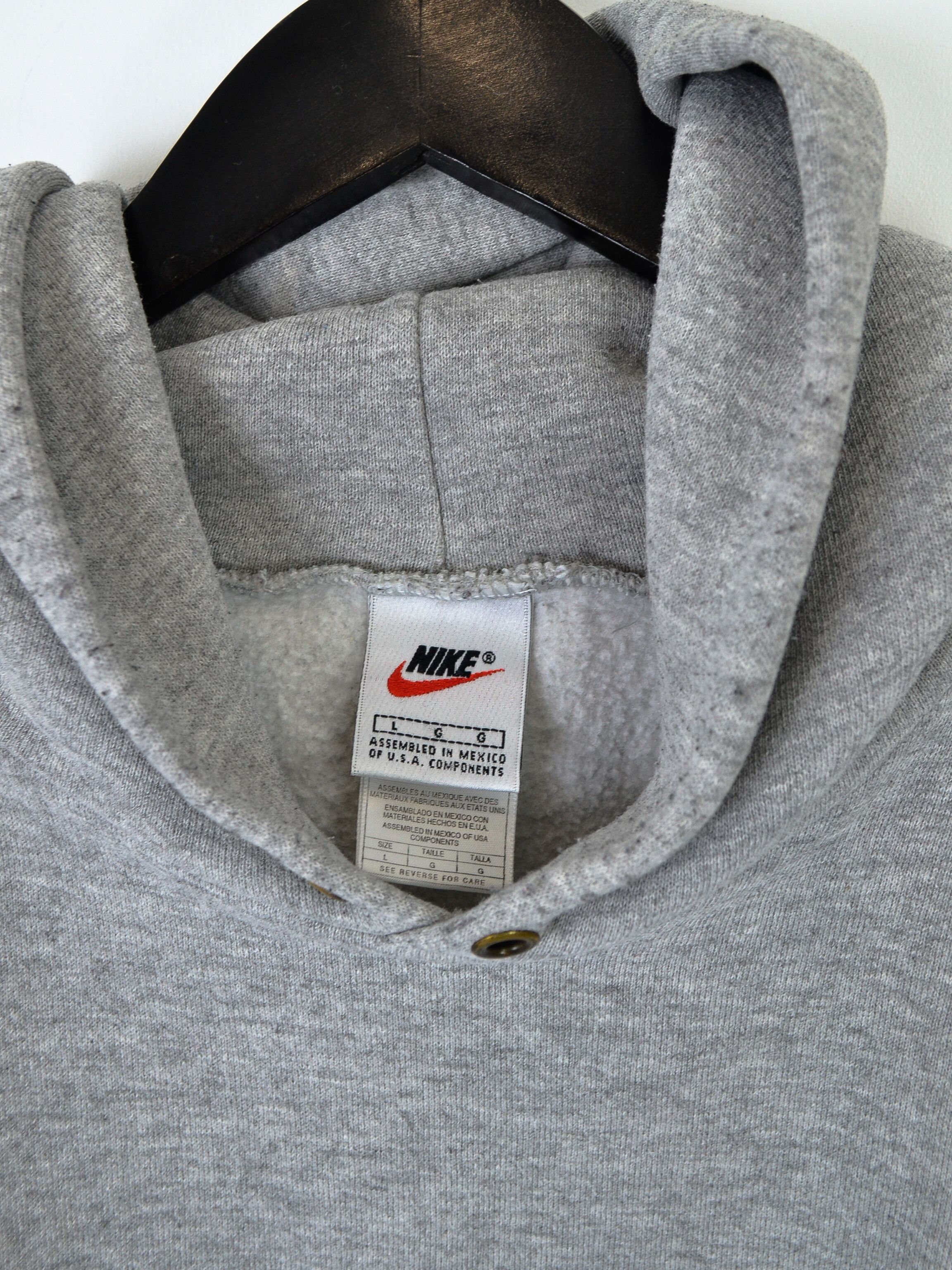 Vintage Vintage Nike Distressed 90s Grey Hoodie Size US L / EU 52-54 / 3 - 7 Thumbnail