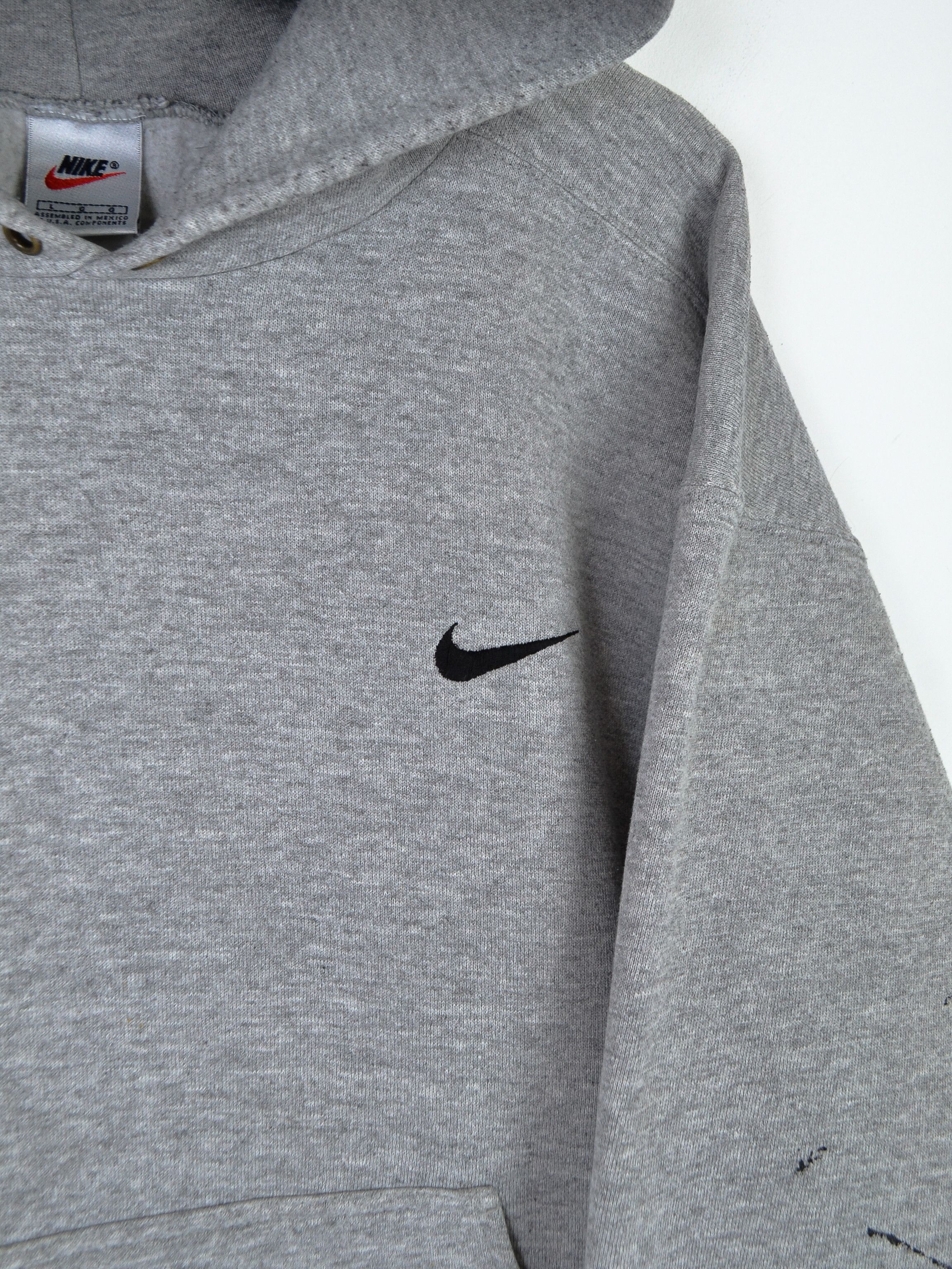 Vintage Vintage Nike Distressed 90s Grey Hoodie Size US L / EU 52-54 / 3 - 5 Thumbnail