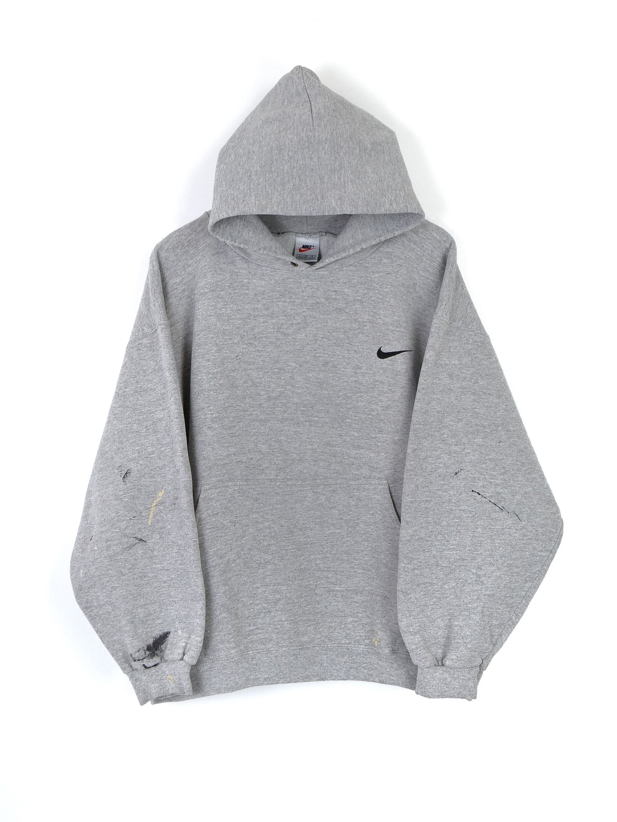 Vintage Vintage Nike Distressed 90s Grey Hoodie Size US L / EU 52-54 / 3 - 1 Thumbnail