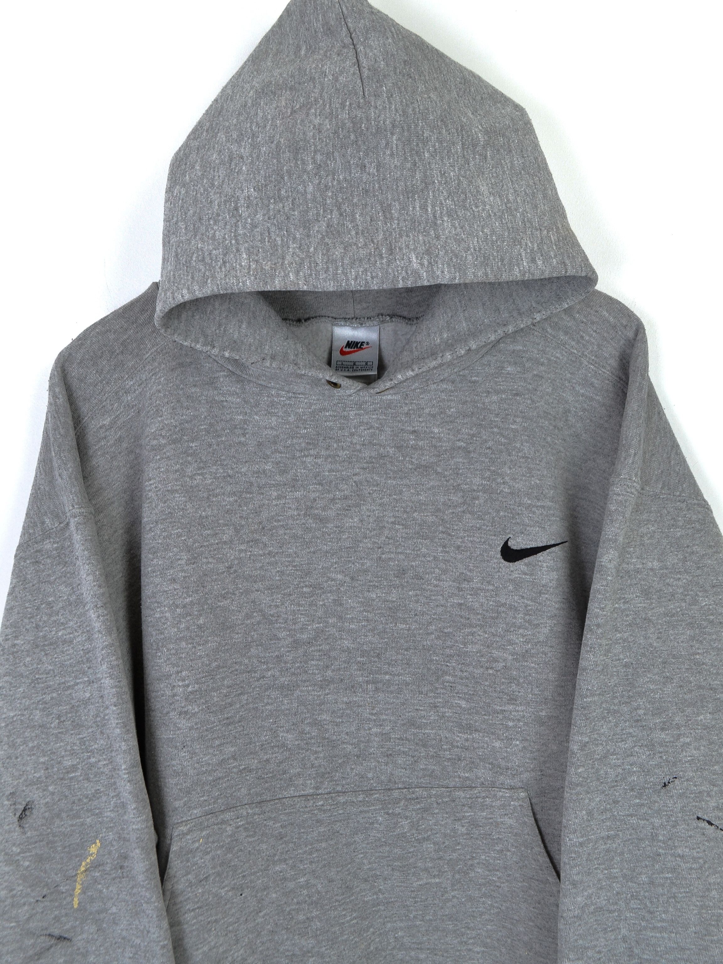 Vintage Vintage Nike Distressed 90s Grey Hoodie Size US L / EU 52-54 / 3 - 4 Thumbnail