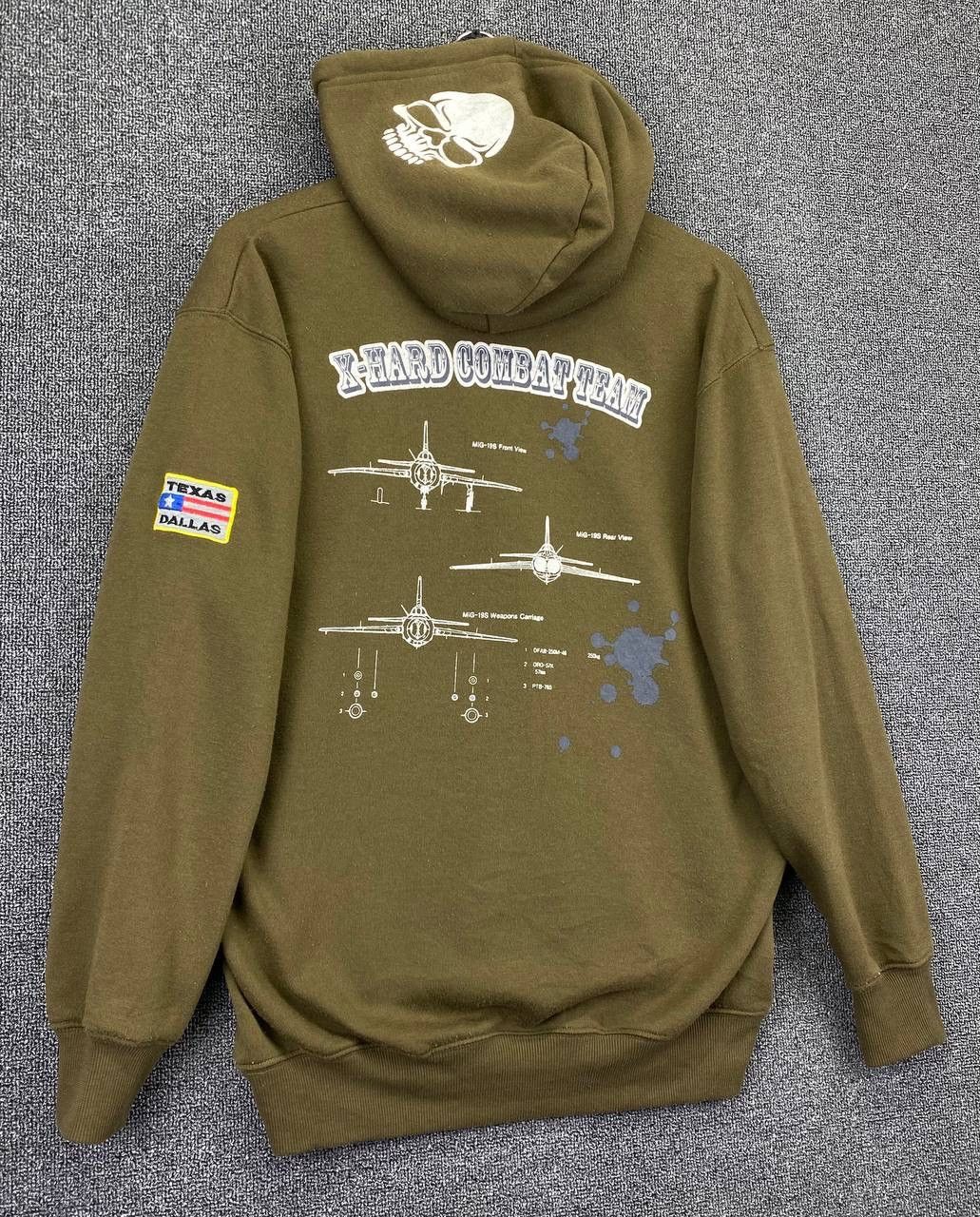 Japanese Brand Vintage US Airforce X-Hard Combat Team Hoodie Sweatshirts Size US L / EU 52-54 / 3 - 2 Thumbnail