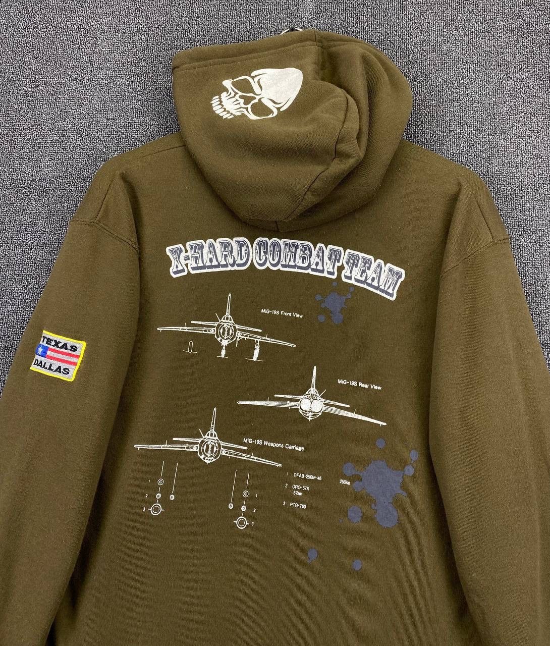 Japanese Brand Vintage US Airforce X-Hard Combat Team Hoodie Sweatshirts Size US L / EU 52-54 / 3 - 3 Thumbnail