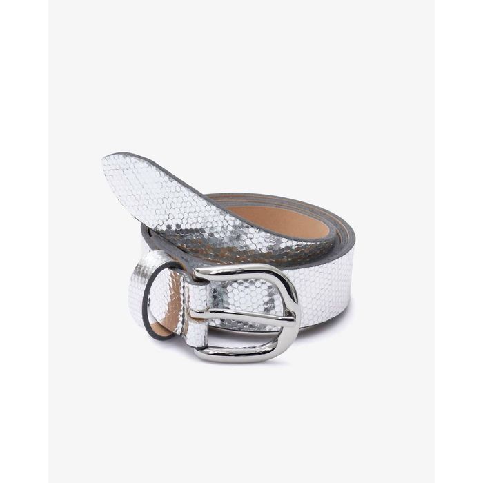 Isabel Marant Zap Metallic Leather Waist Belt 75mm In Silver | Grailed