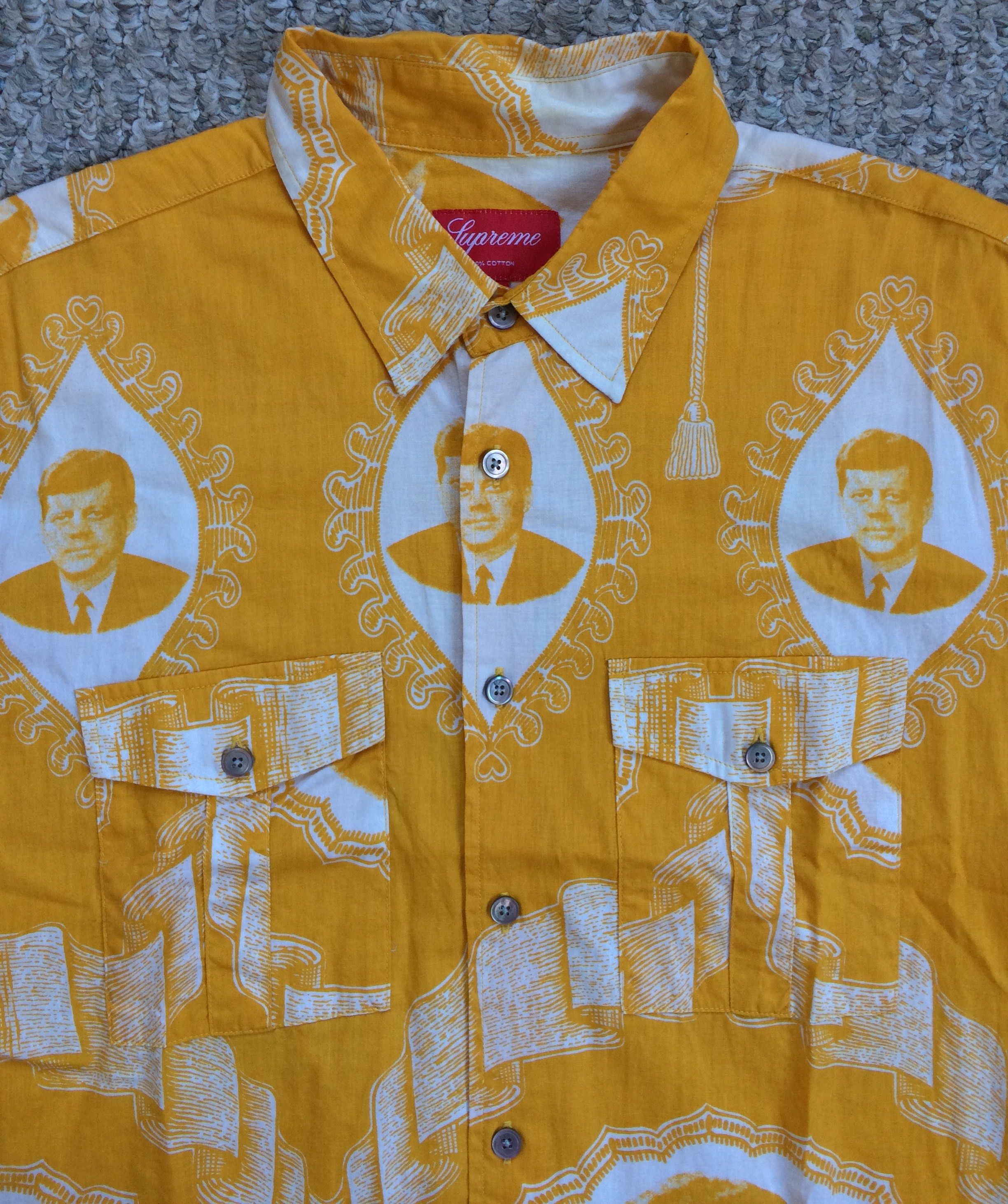 Supreme S/S 2013 Supreme x JFK Kennedy Button Up Size US L / EU 52-54 / 3 - 2 Thumbnail
