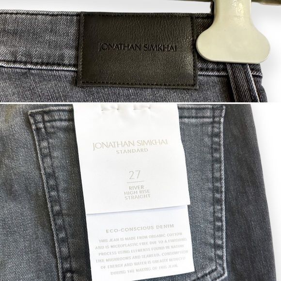 Jonathan Simkhai NWT Jonathan Simkhai Jeans, River High Rise Straight Jeans, Size 27" / US 4 / IT 40 - 9 Thumbnail
