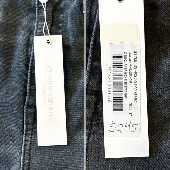 Jonathan Simkhai NWT Jonathan Simkhai Jeans, River High Rise Straight Jeans, Size 27" / US 4 / IT 40 - 11 Thumbnail
