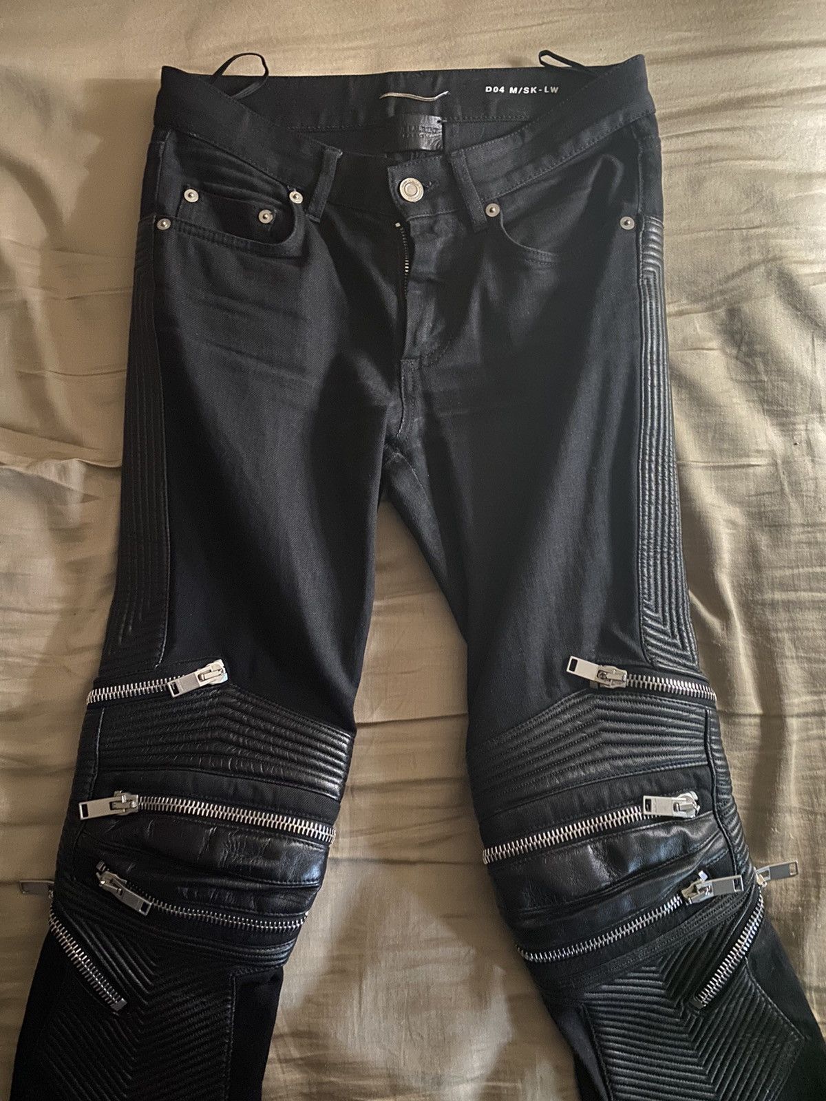 Hedi Slimane × Saint Laurent Paris SLP Motocross Zip Jeans | Grailed