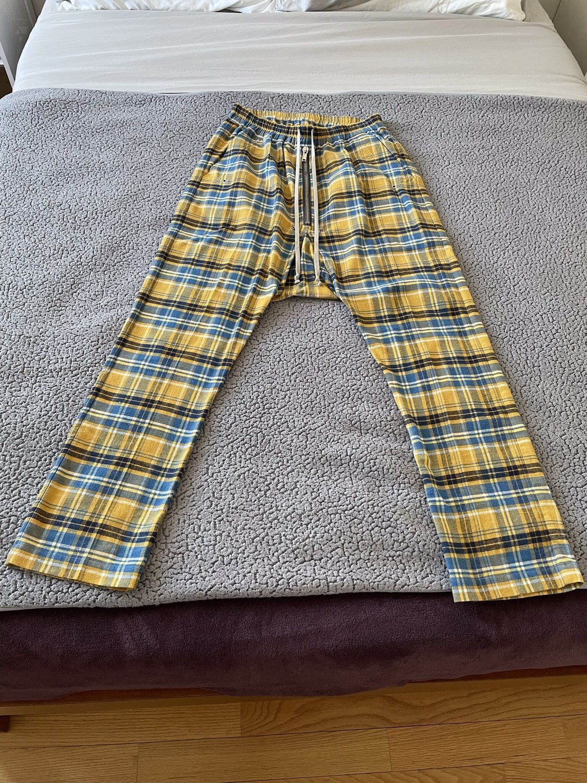 rick owens plaid pants