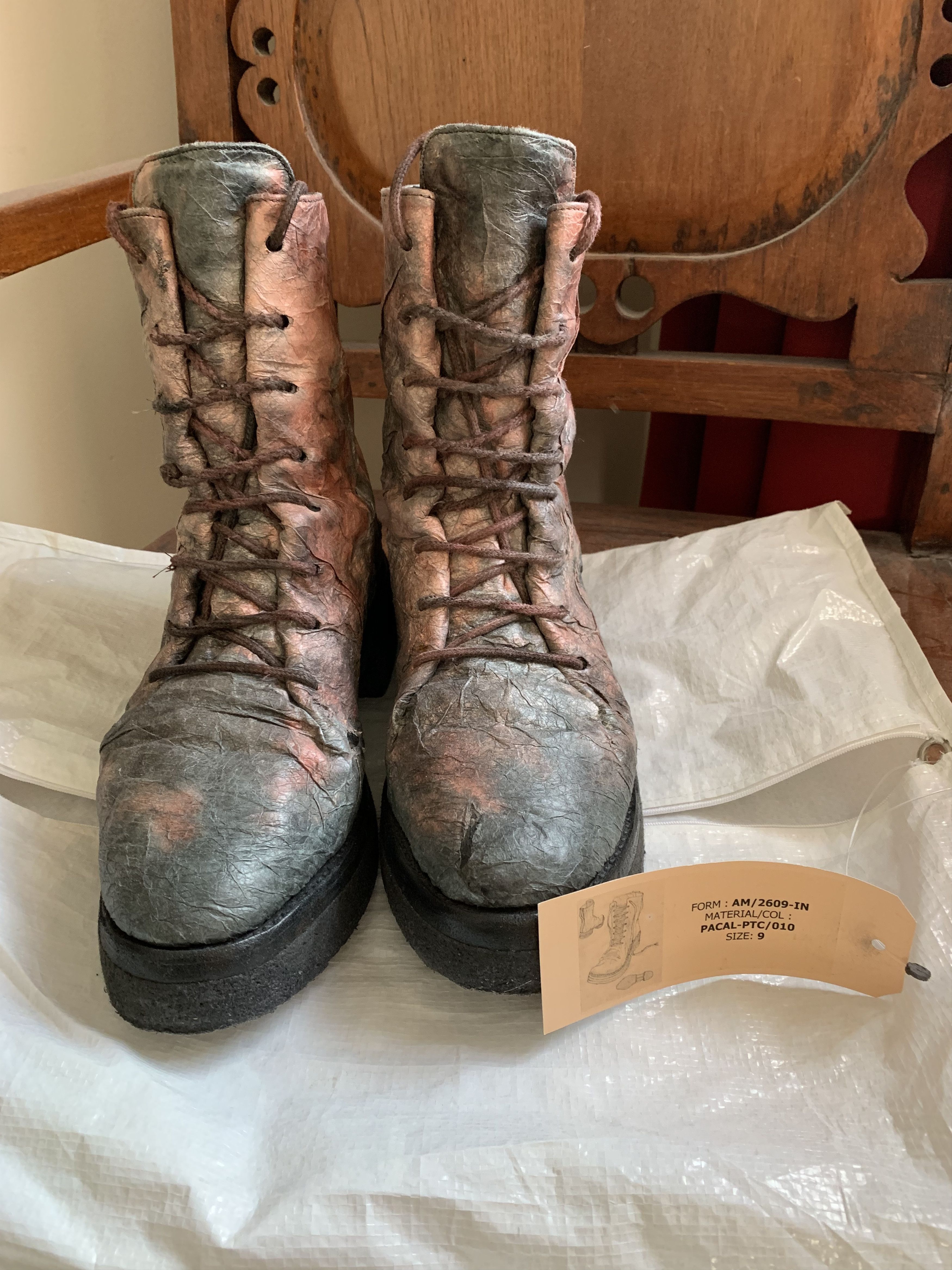 Carol Christian Poell Rice Paper Dart Combat boots | Grailed