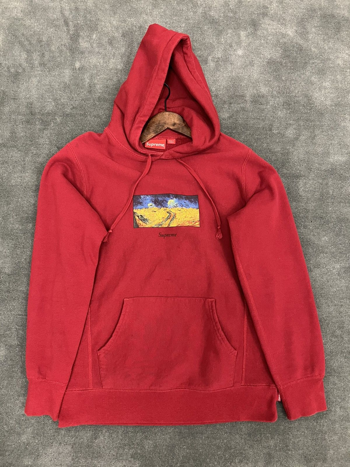 Supreme Supreme SS17 Van Gogh Hoodie Red Size US M / EU 48-50 / 2 - 1 Thumbnail