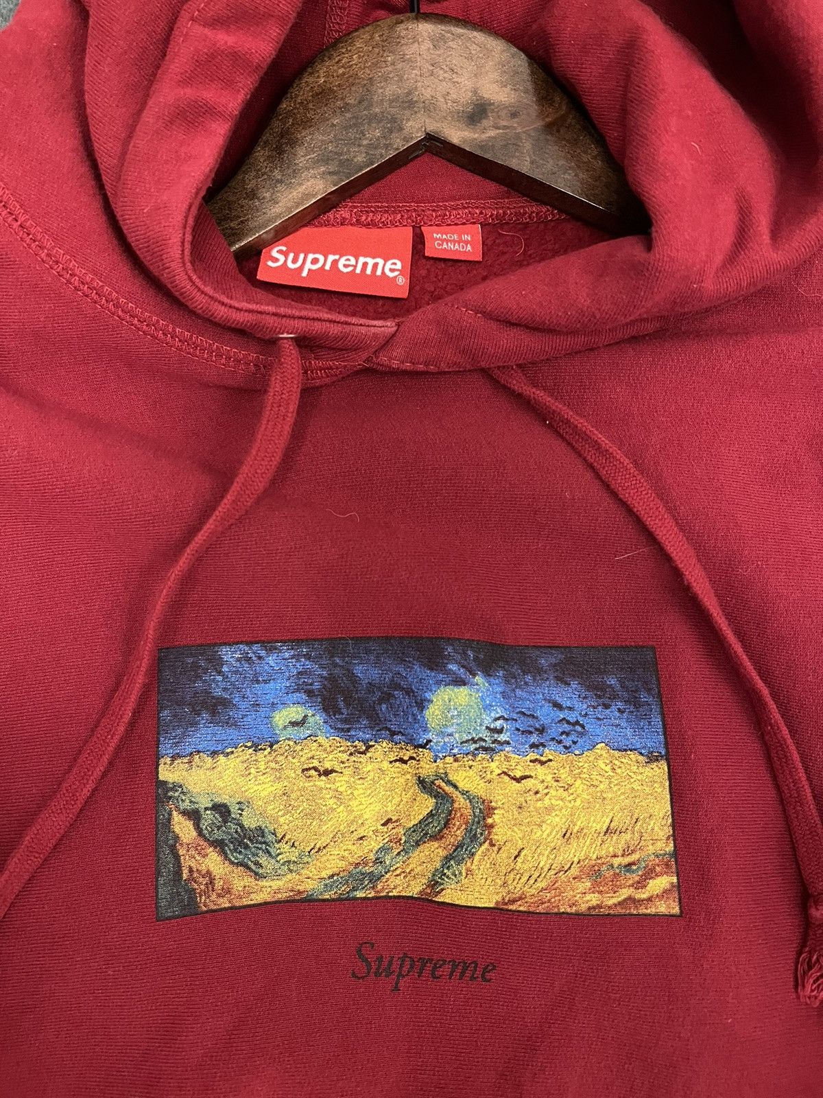 Supreme Supreme SS17 Van Gogh Hoodie Red Size US M / EU 48-50 / 2 - 2 Thumbnail