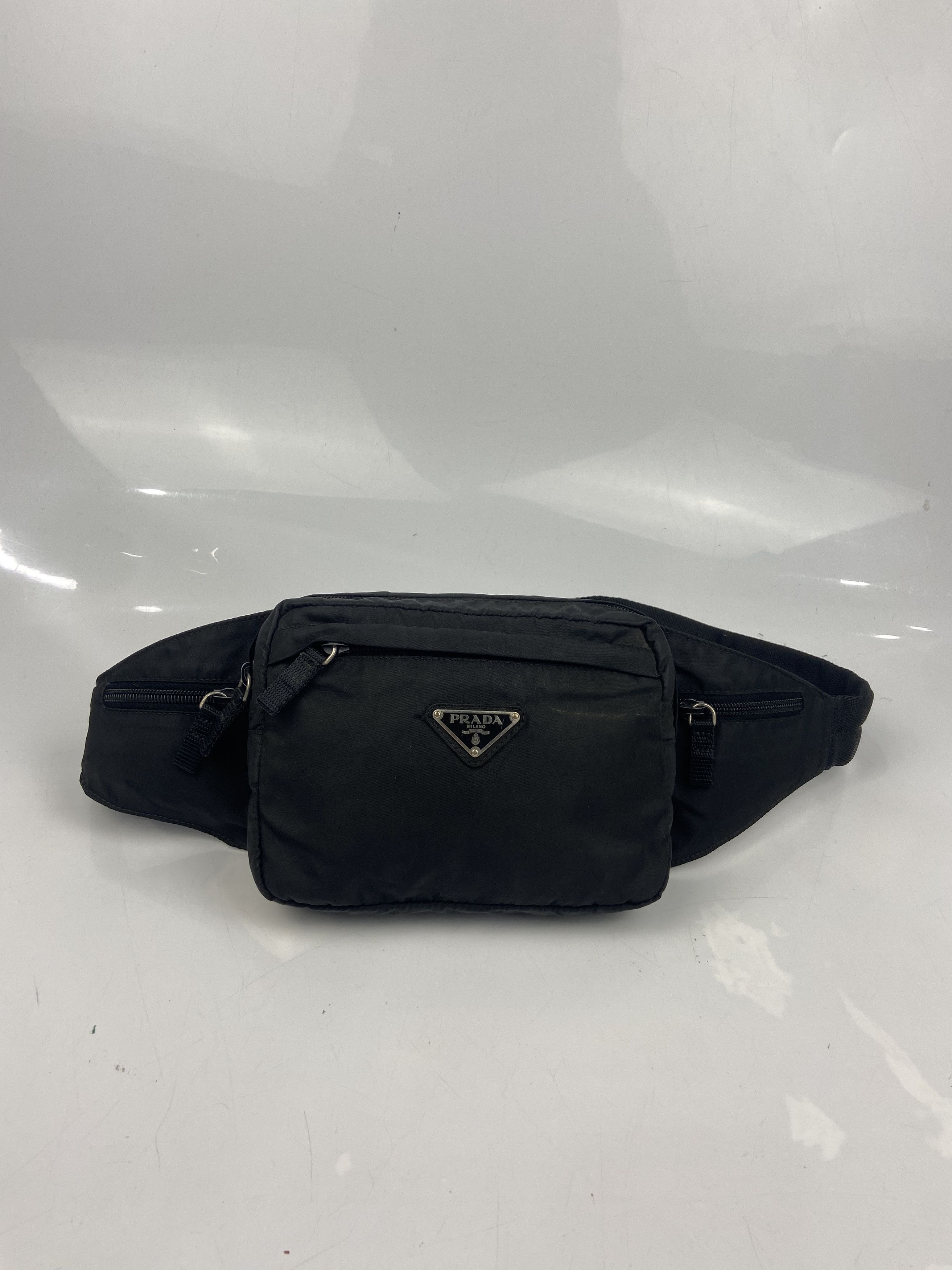 image of Prada Waist Nylon Crossbody Belt Classic Bag in Black, Men's