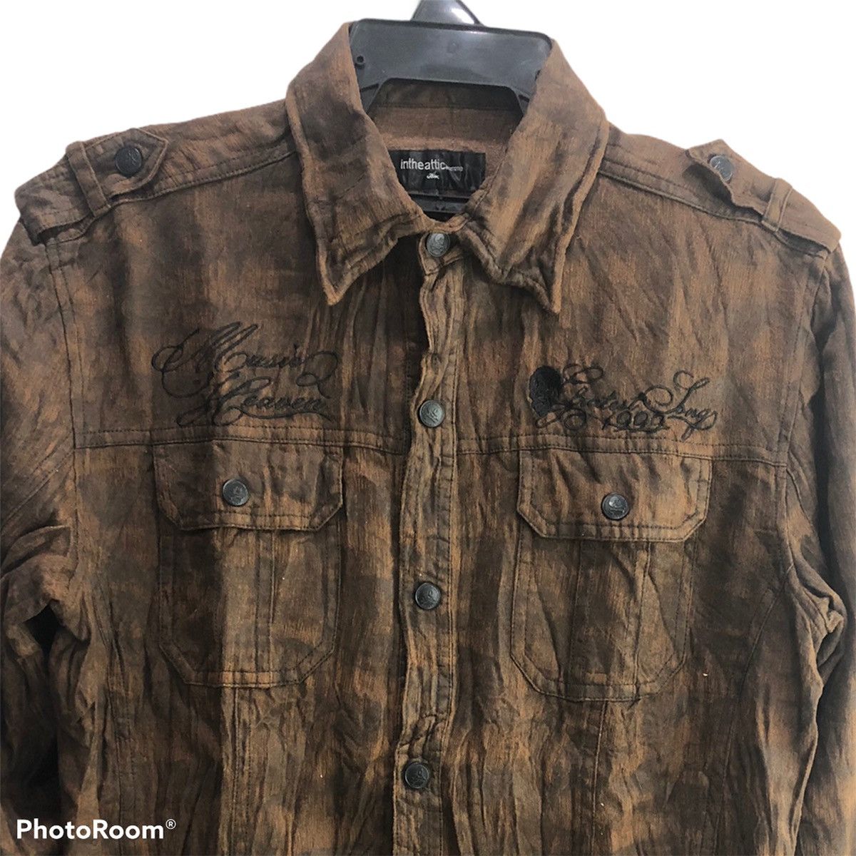 In The Attic 🔥rare In The Attic Homme Music Heaven Skull Shirt Size US M / EU 48-50 / 2 - 2 Thumbnail