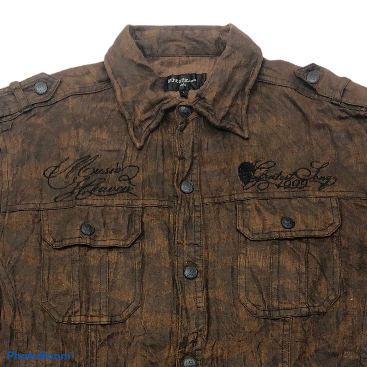 In The Attic 🔥rare In The Attic Homme Music Heaven Skull Shirt Size US M / EU 48-50 / 2 - 8 Thumbnail