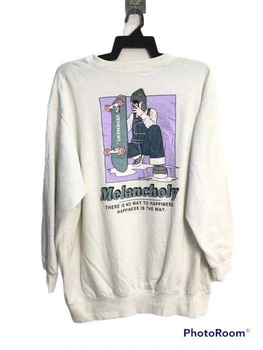 Japanese Brand Vehement Philosophy Happiness Is The Way Sweatshirt Size US L / EU 52-54 / 3 - 1 Thumbnail