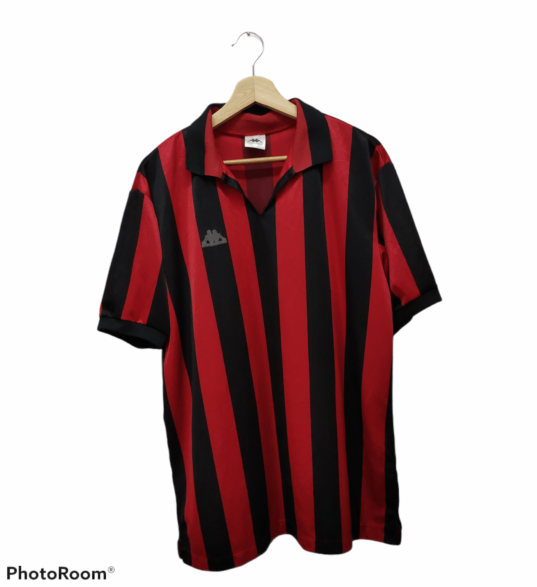 Rare 🔥Kappa jersey 90s stripe AC Milan phenix