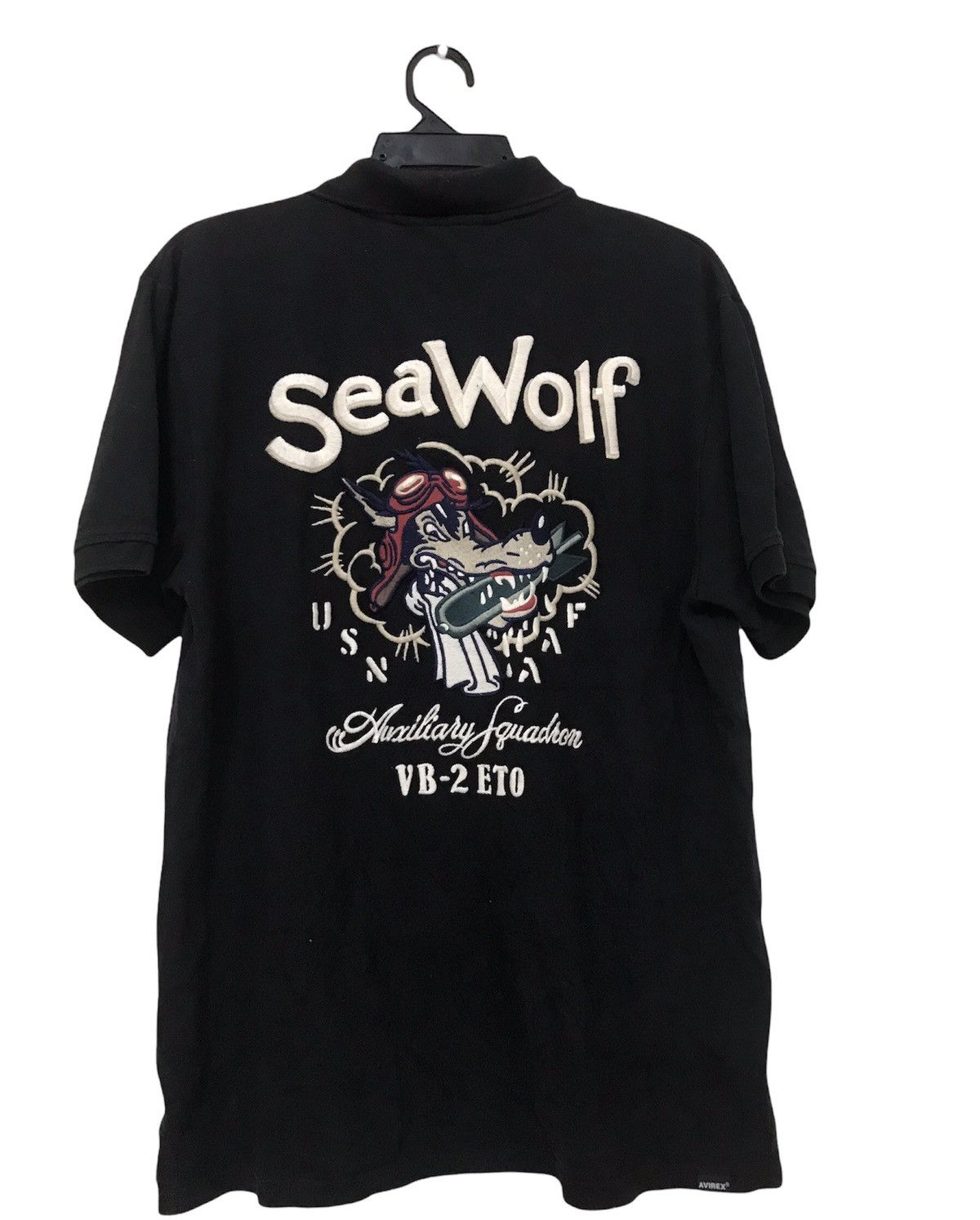 Avirex × Japanese Brand × Vintage Vtg Avirex Sea Wolf Embroidery Polo Shirt Size US XL / EU 56 / 4 - 1 Thumbnail