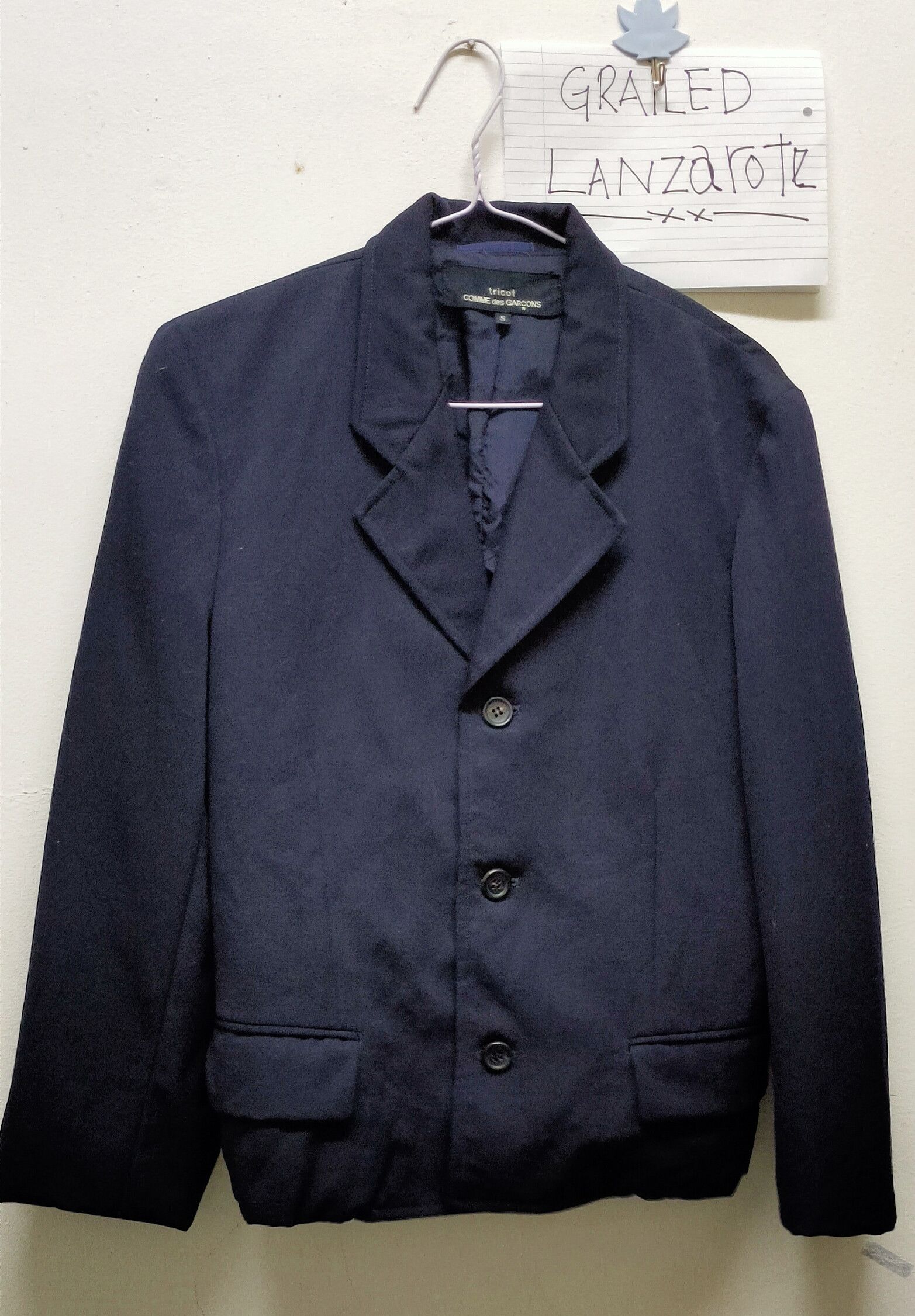 Comme des Garcons Comme des garcons tricot black blazer 3 button Size 44S - 1 Thumbnail