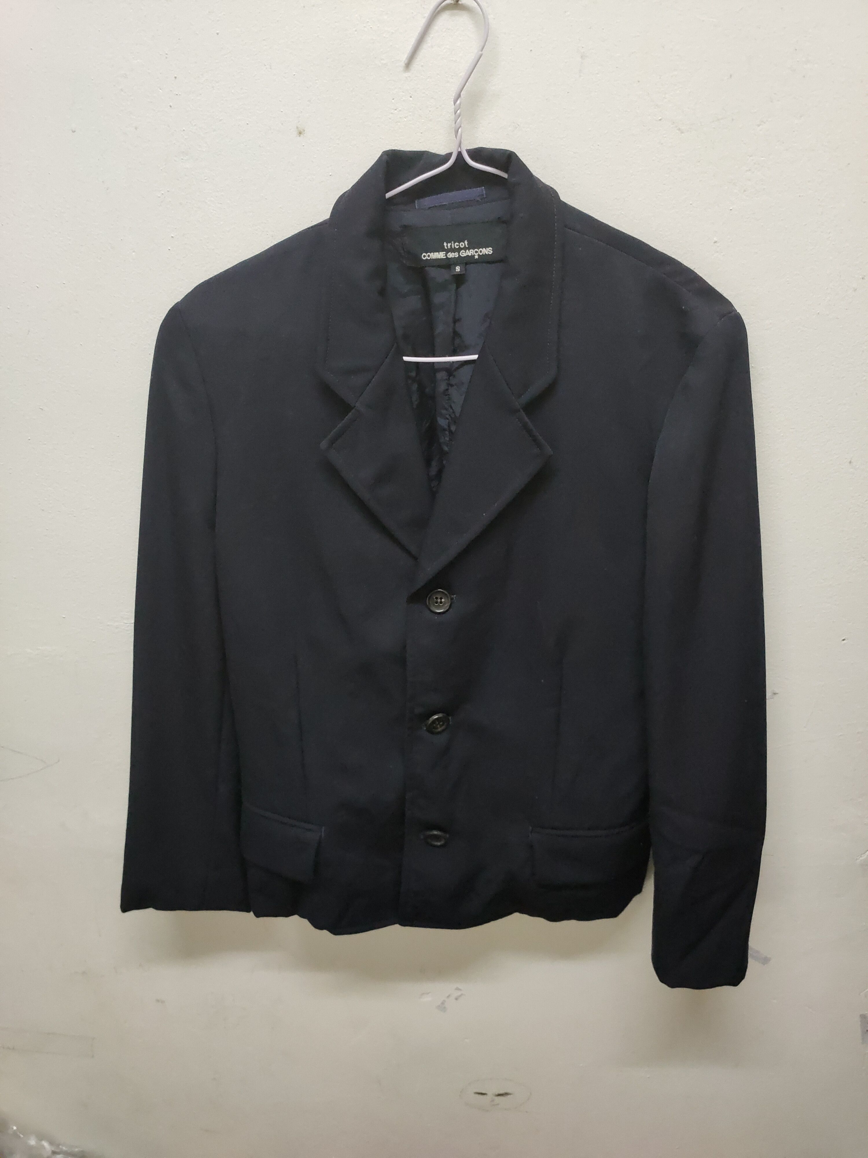 Comme des Garcons Comme des garcons tricot black blazer 3 button Size 44S - 2 Thumbnail