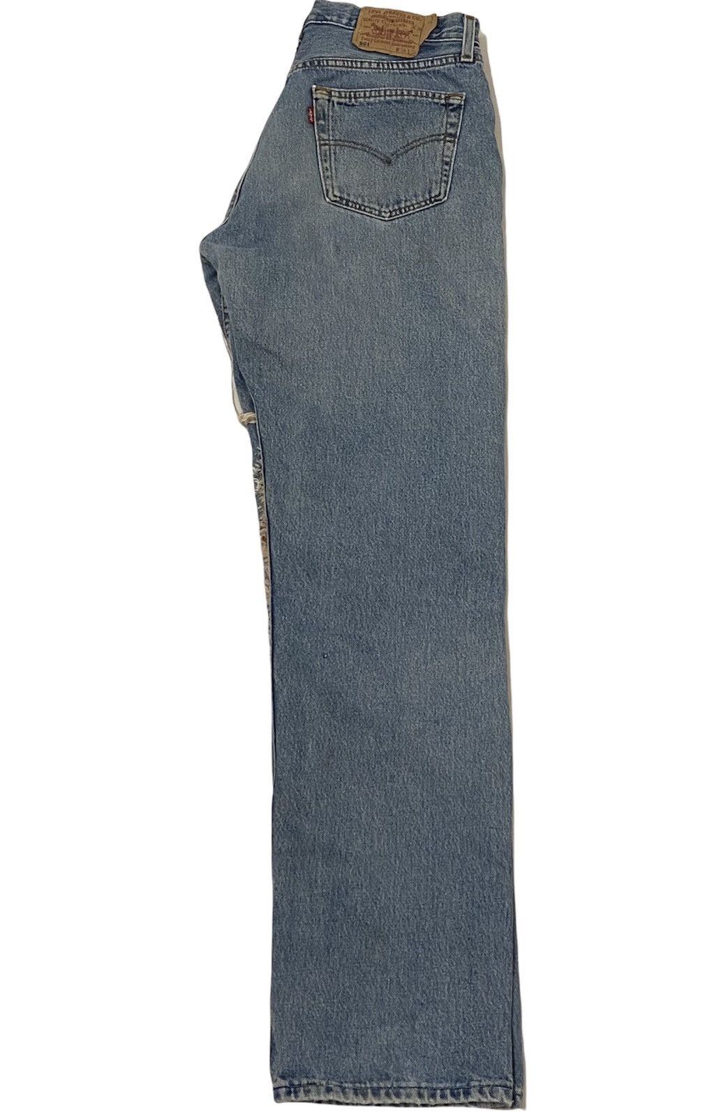 Levi's × Levi's Vintage Clothing × Vintage Vintage 90s Levi’s 501 Light Wash Distressed Denim Size US 32 / EU 48 - 5 Thumbnail