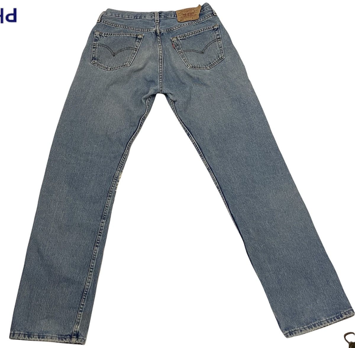 Levi's × Levi's Vintage Clothing × Vintage Vintage 90s Levi’s 501 Light Wash Distressed Denim Size US 32 / EU 48 - 6 Thumbnail
