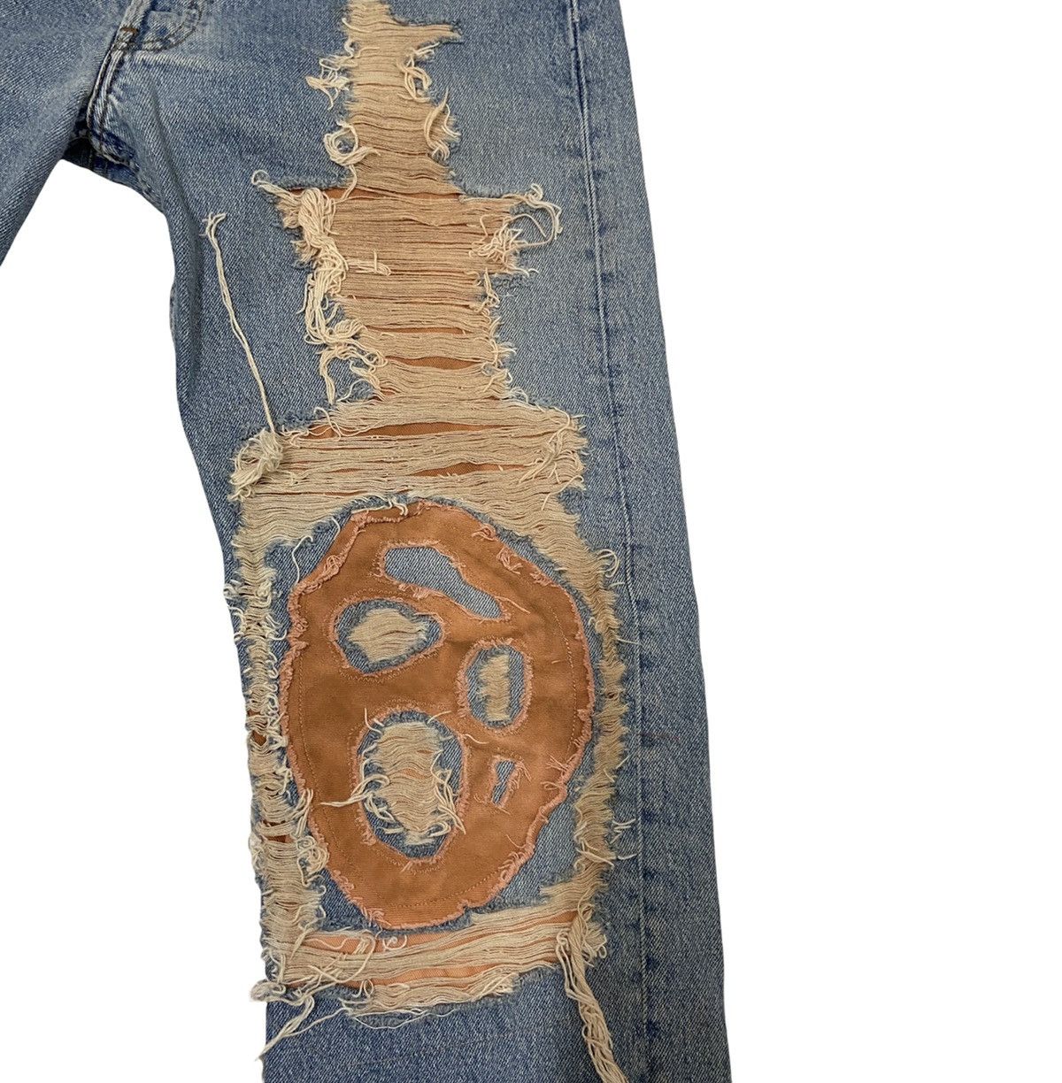 Levi's × Levi's Vintage Clothing × Vintage Vintage 90s Levi’s 501 Light Wash Distressed Denim Size US 32 / EU 48 - 2 Thumbnail