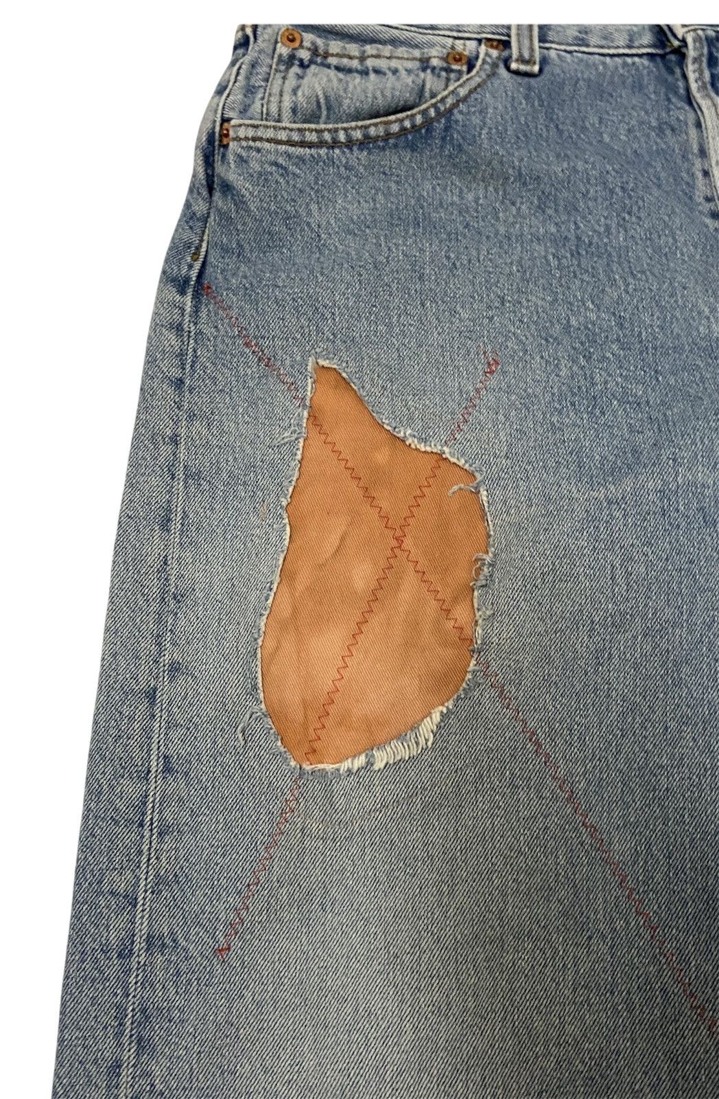 Levi's × Levi's Vintage Clothing × Vintage Vintage 90s Levi’s 501 Light Wash Distressed Denim Size US 32 / EU 48 - 3 Thumbnail