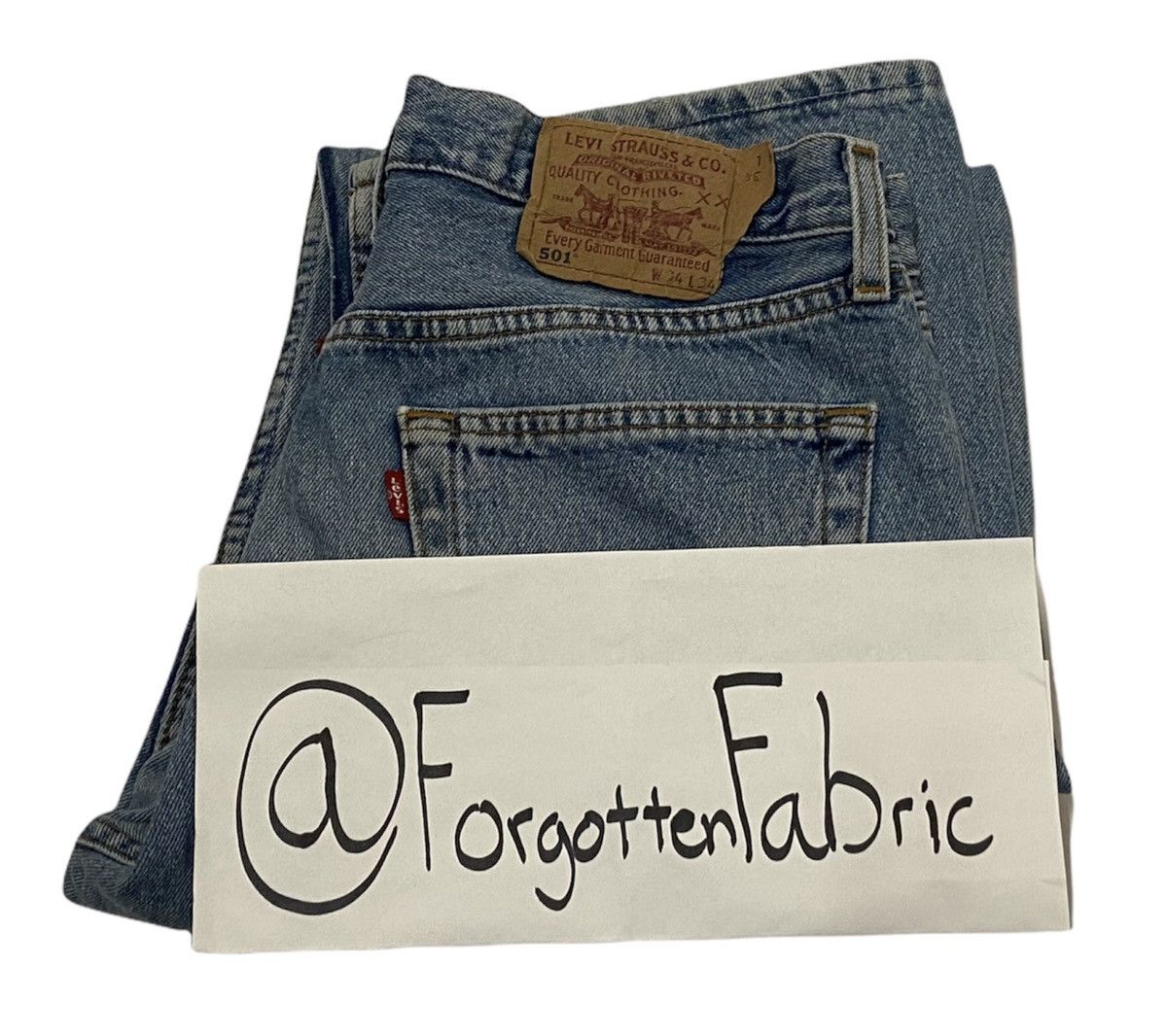 Levi's × Levi's Vintage Clothing × Vintage Vintage 90s Levi’s 501 Light Wash Distressed Denim Size US 32 / EU 48 - 8 Thumbnail