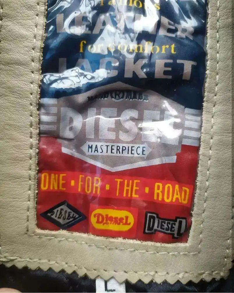 Diesel DIESEL MASTERPIECE LEATHER EMBROIDERY FLYING VARSITY JACKET Size US L / EU 52-54 / 3 - 2 Thumbnail