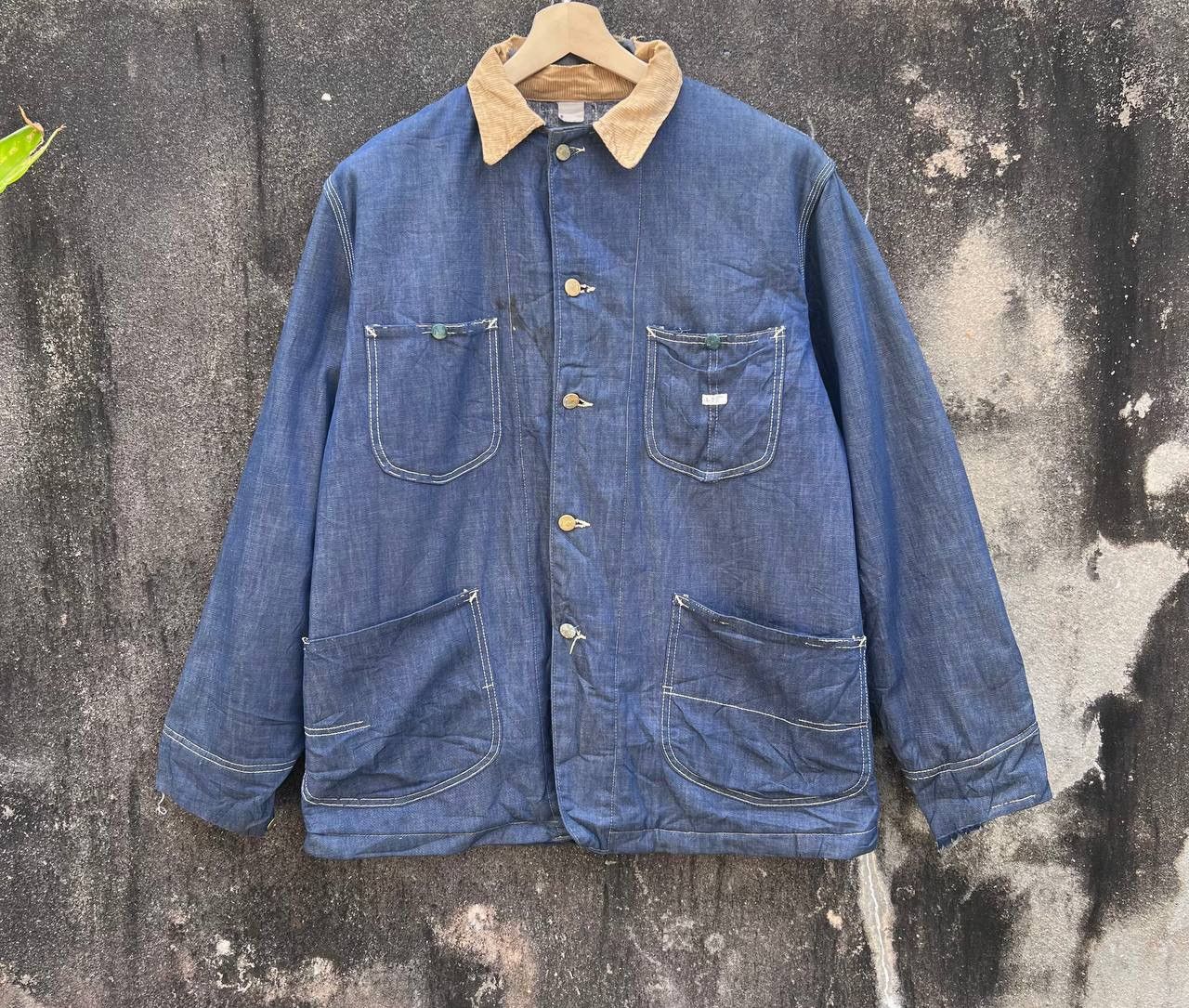 Lee 1950s Lee Union Made Blanket Denim Sanforized Chore jacket Size US L / EU 52-54 / 3 - 1 Thumbnail
